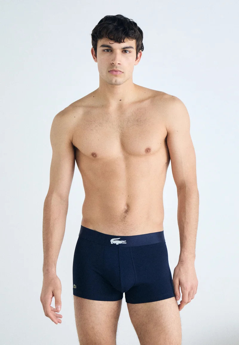 Lacoste Court Classic Stretch Trunks 3 Pack – Thyme, Navy Blue, White