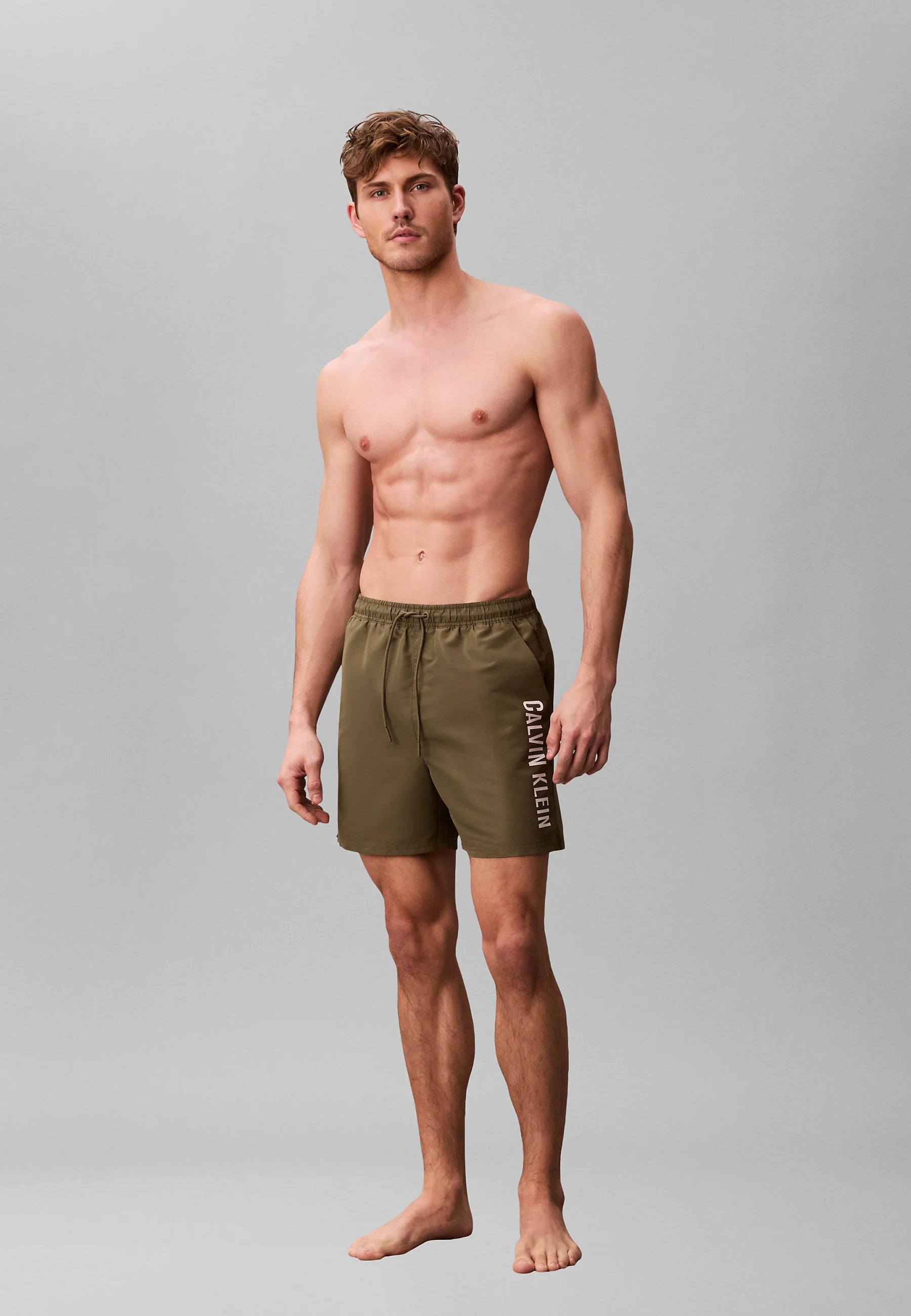 Spodenki kąpielowe Calvin Klein – szczotkowana zieleń