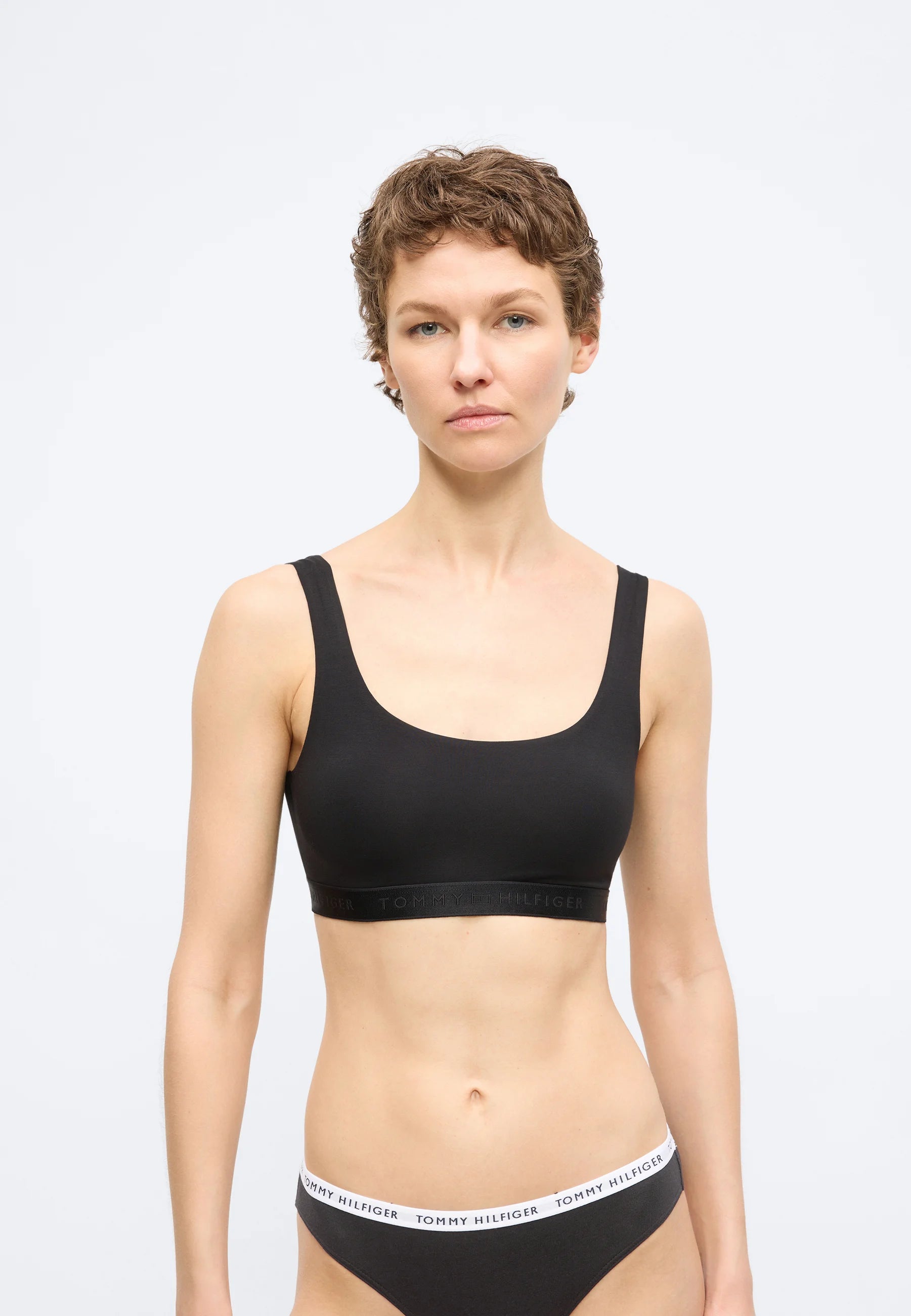 Soft Bralette Bralette podprsenka s moderním logem Tommy Hilfiger – černá