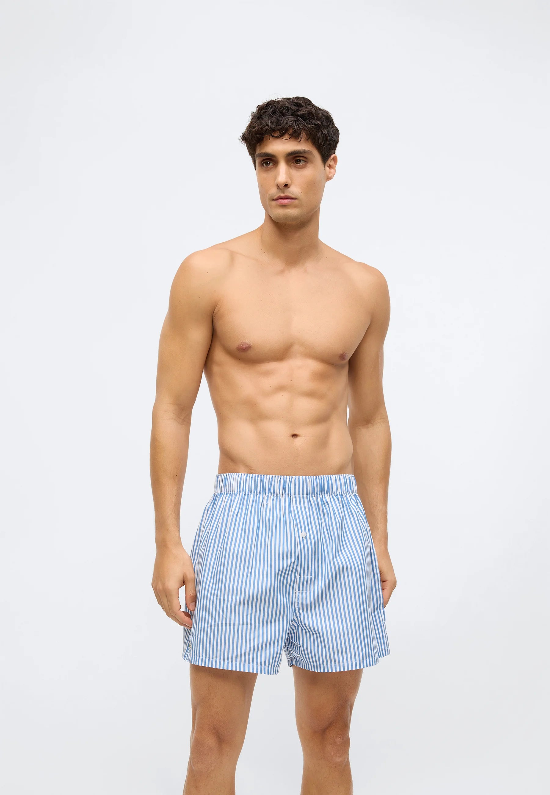 Boxerky Lacoste Loose Cotton Boxer 2 Pack – parní, bílé, tmavě modré