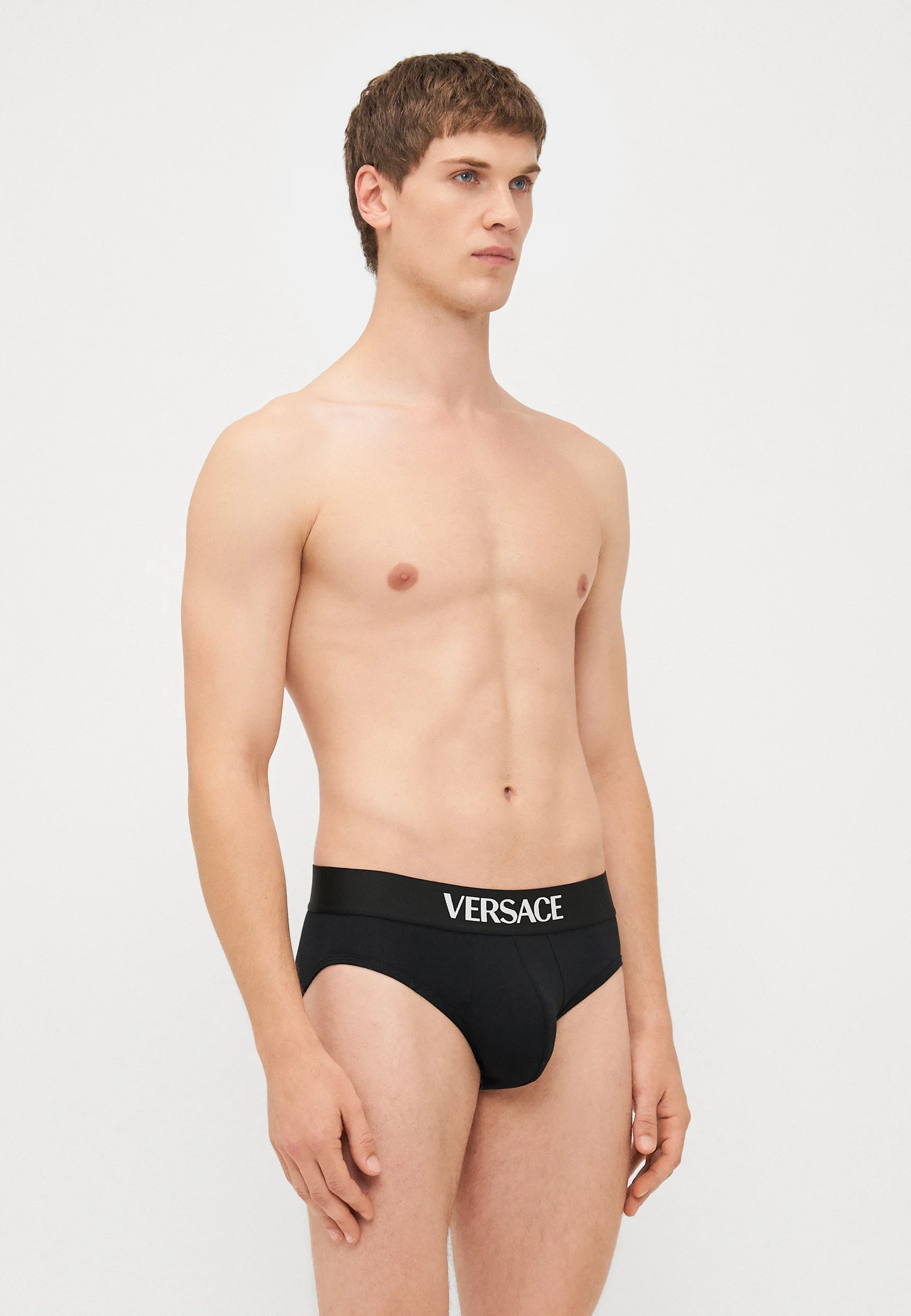 Versace Cotton Stretch Briefs – Low Rise – 2 Pack – Black