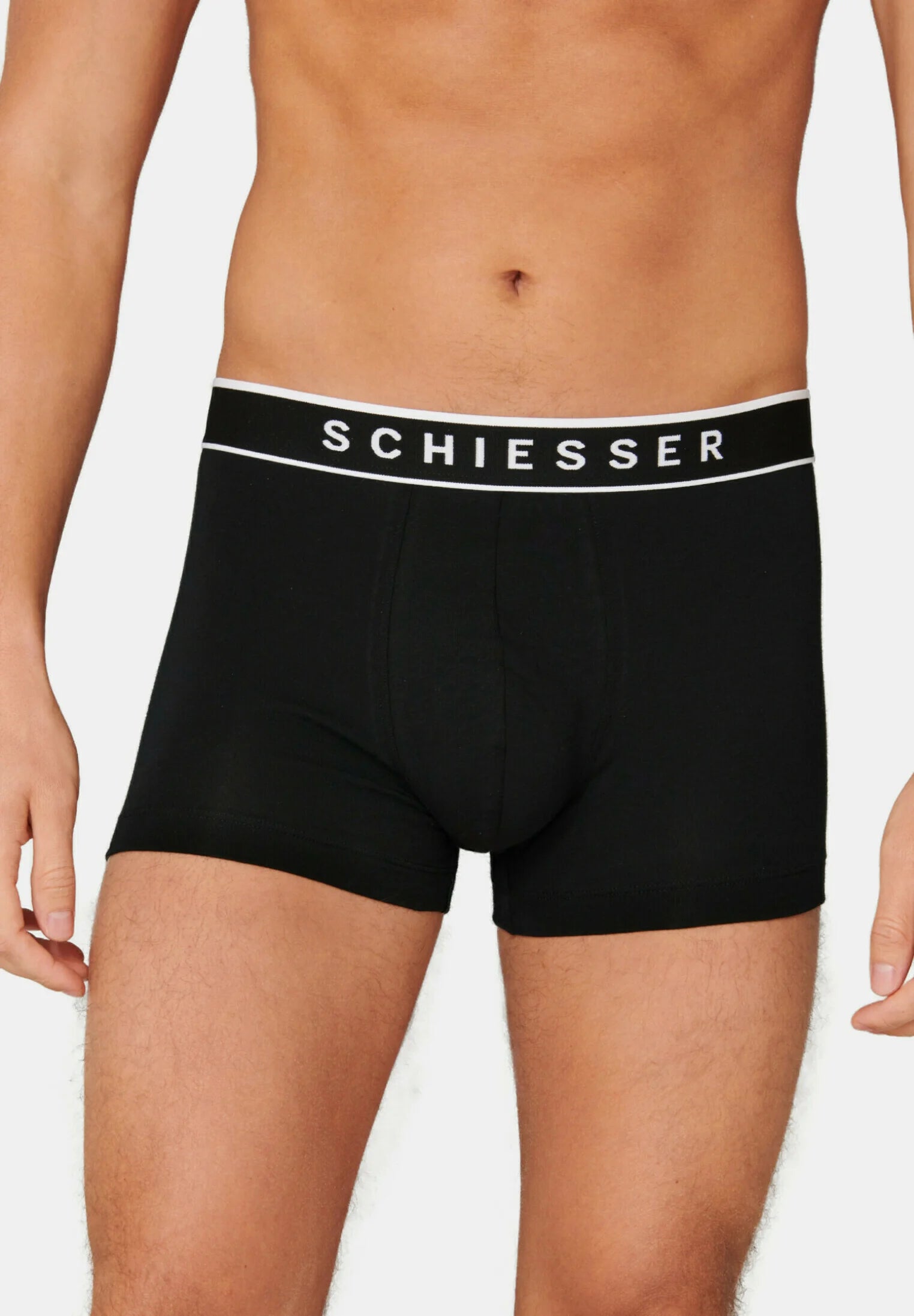 Lot de 6 boxers Schiesser Essential en coton – Noir
