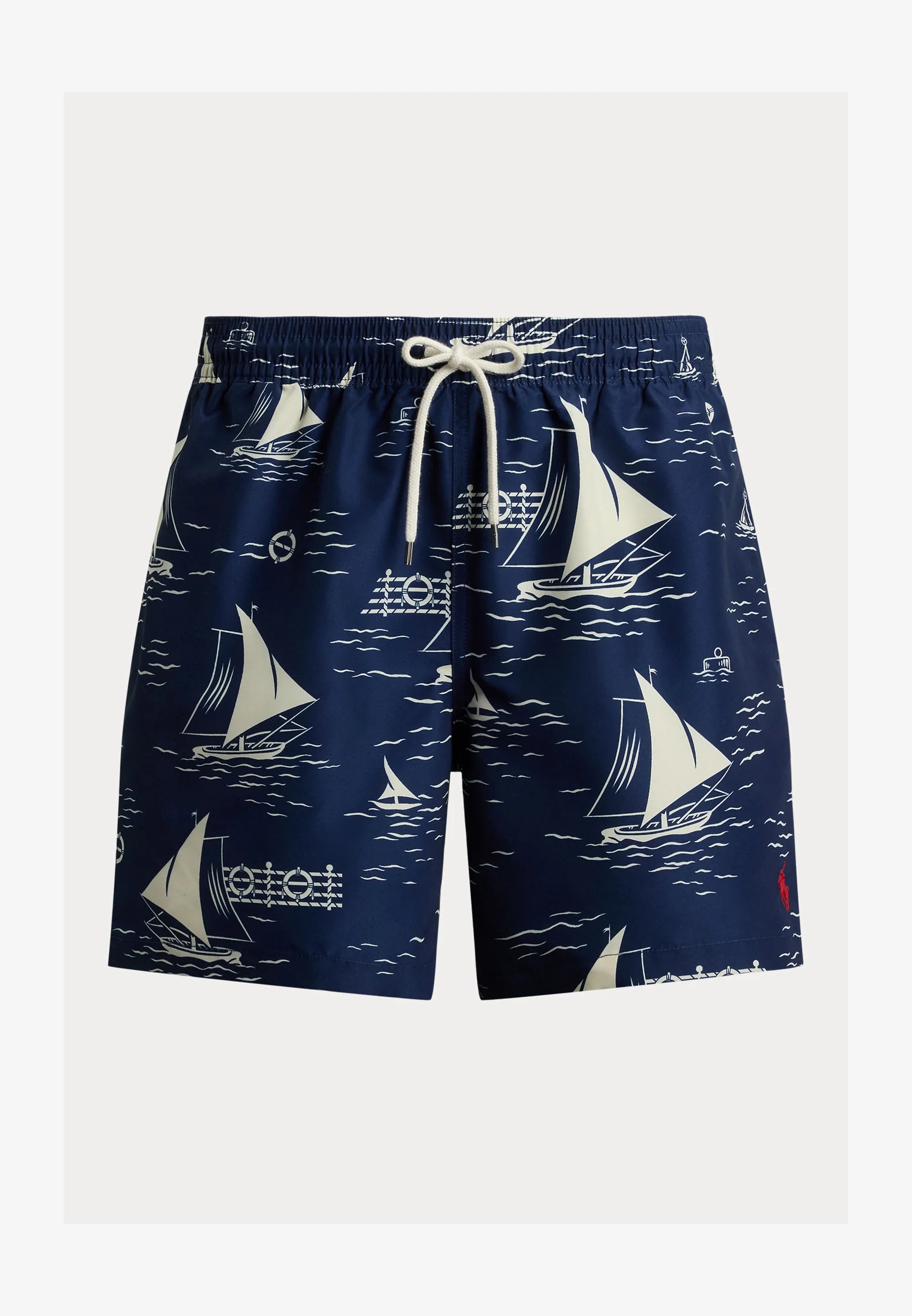 Polo Ralph Lauren Sailboat Traveler Swim Shorts – Blue, White