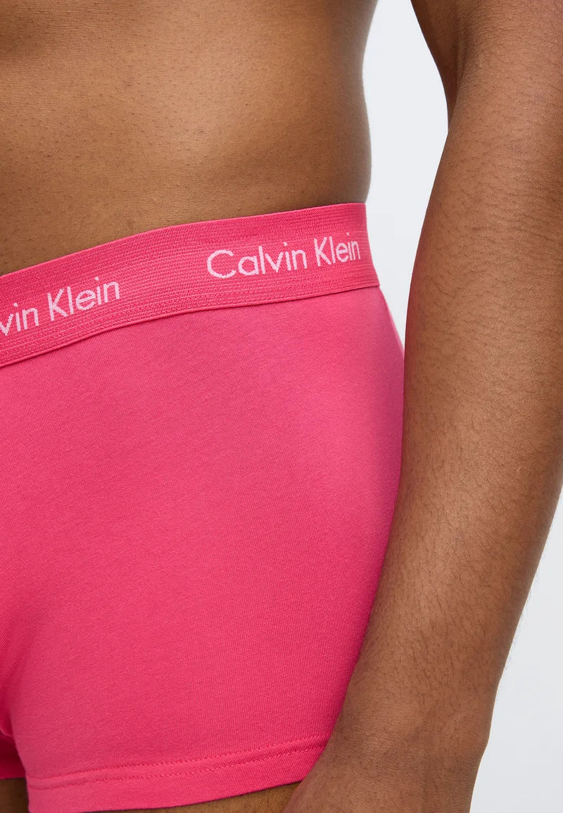 Calvin Klein Cotton Stretch Trunks – 3er-Pack – Blue Shadow, Innuendo, Grey Heather