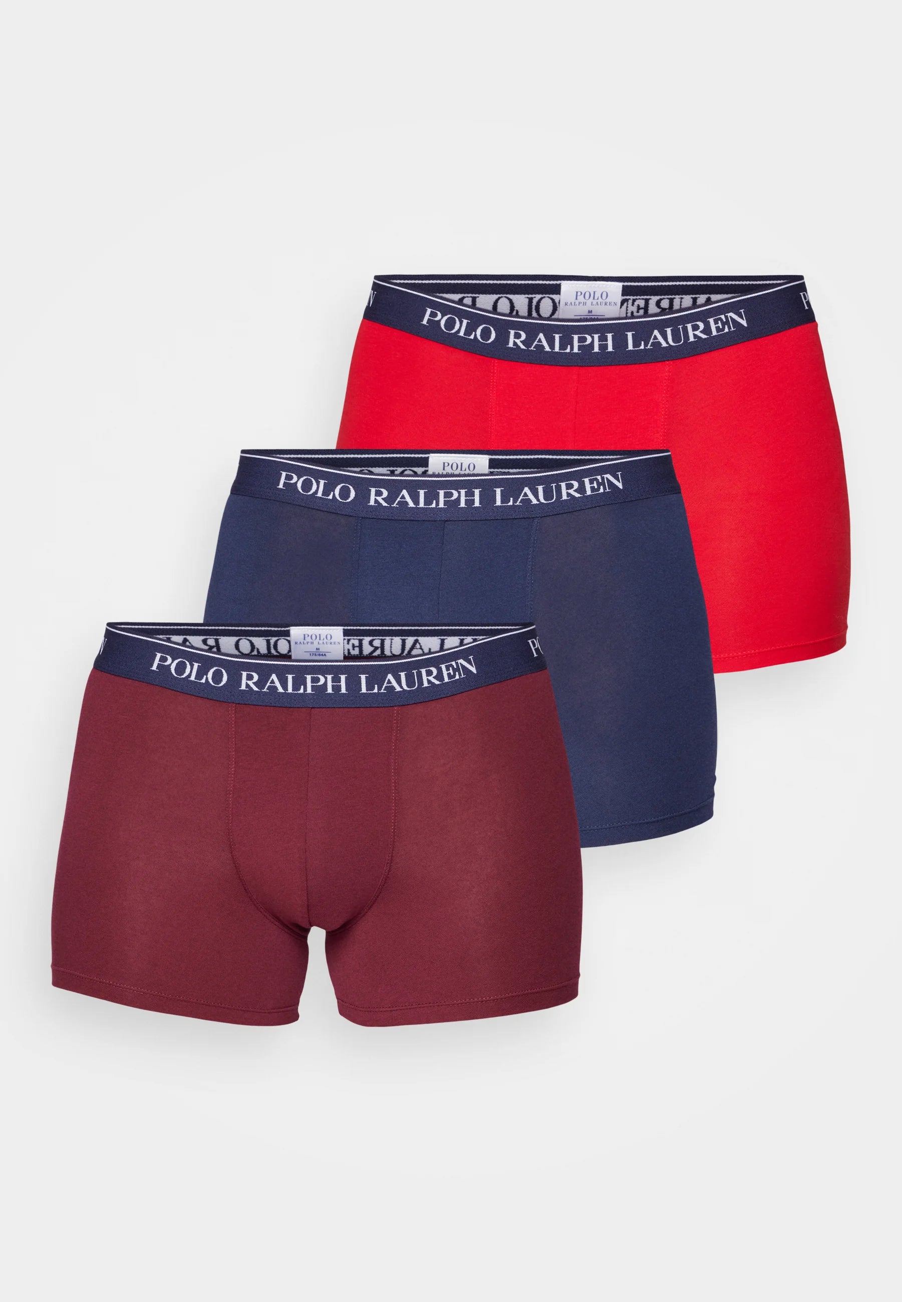 Polo Ralph Lauren Boxer en coton stretch – Lot de 3 – Rouge, Bleu marine