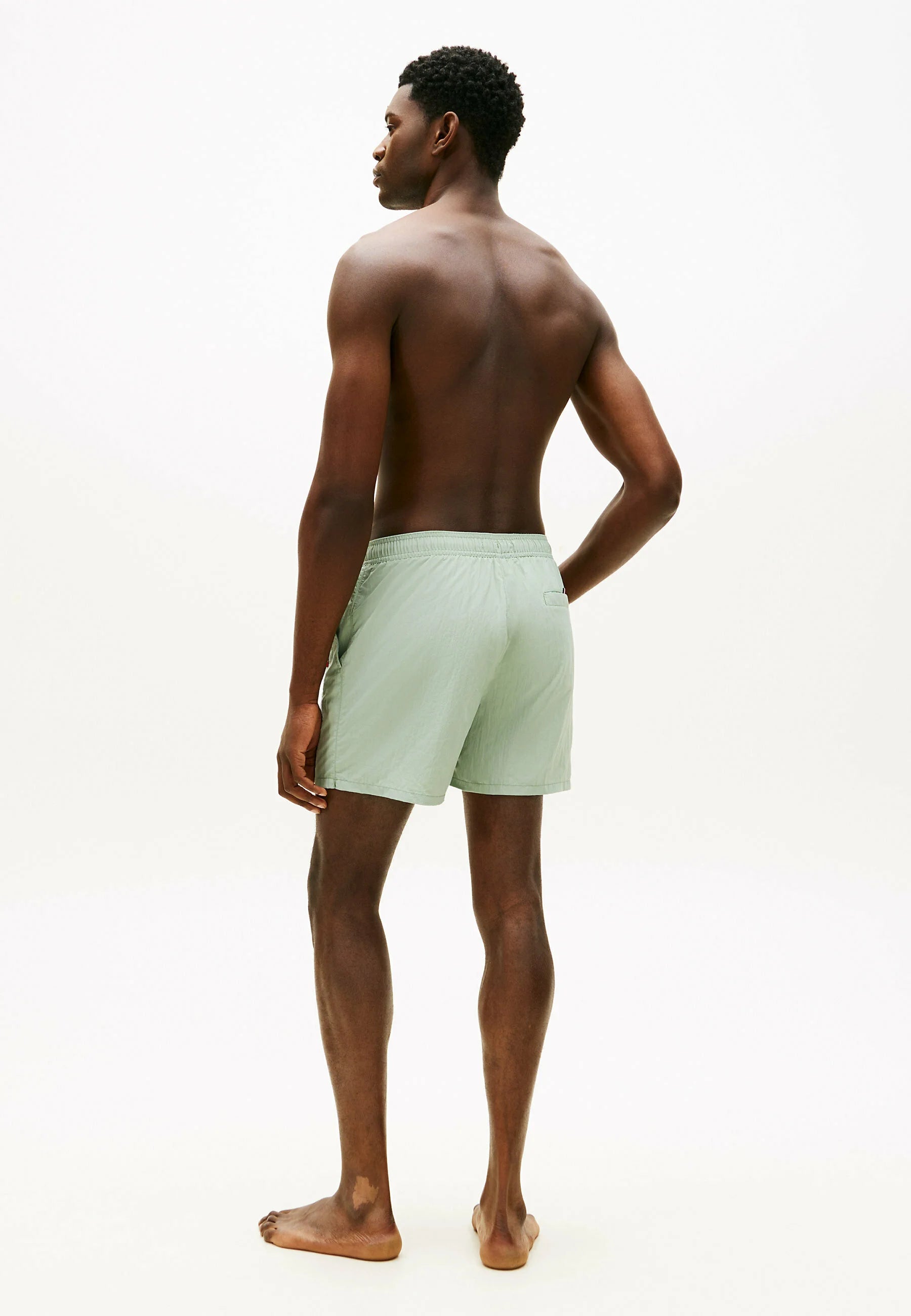Short de bain à cordon de serrage Tommy Hilfiger – Gris menthe