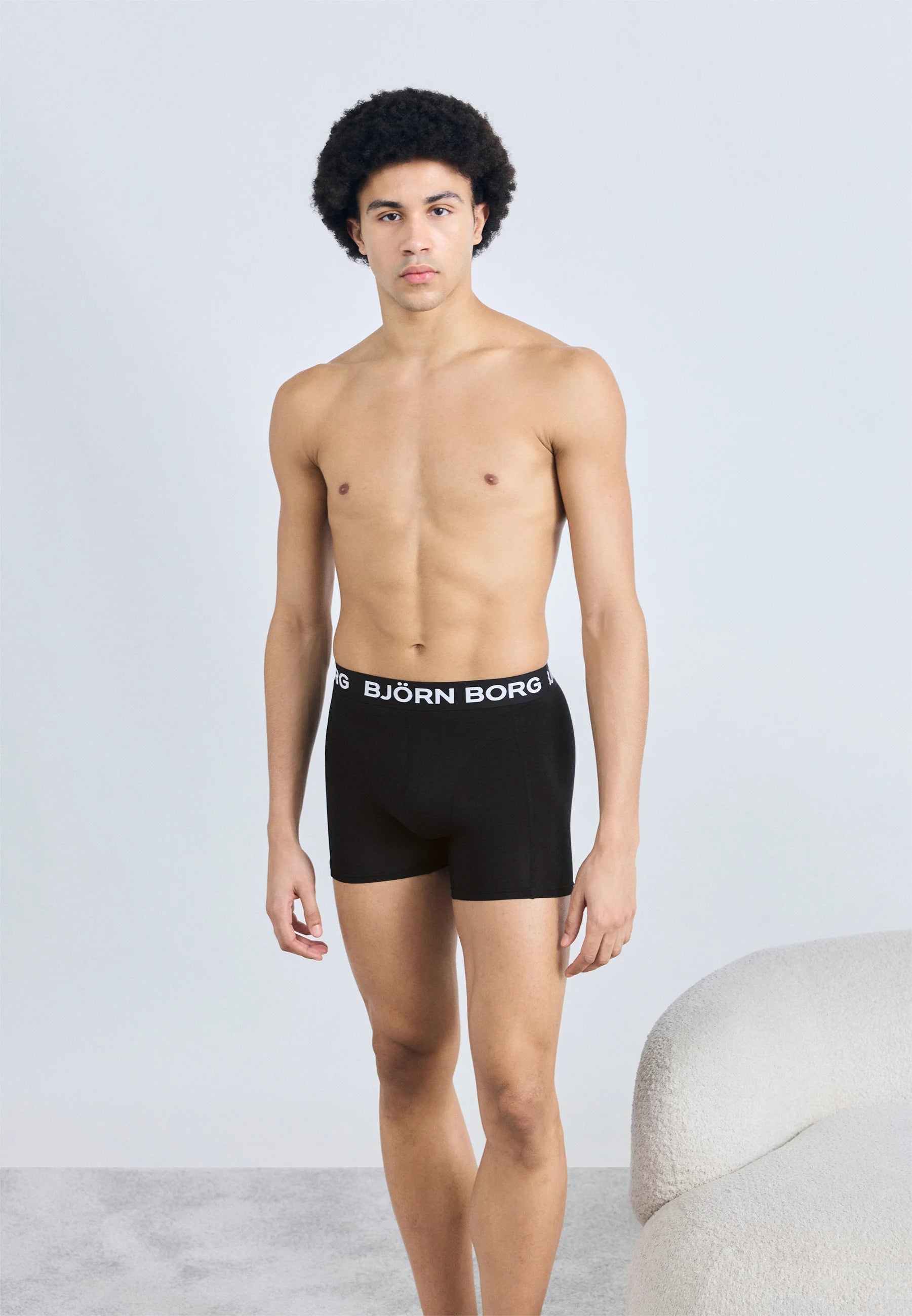 Björn Borg Boxerky 3 Pack Bamboo Cotton Blend – černé