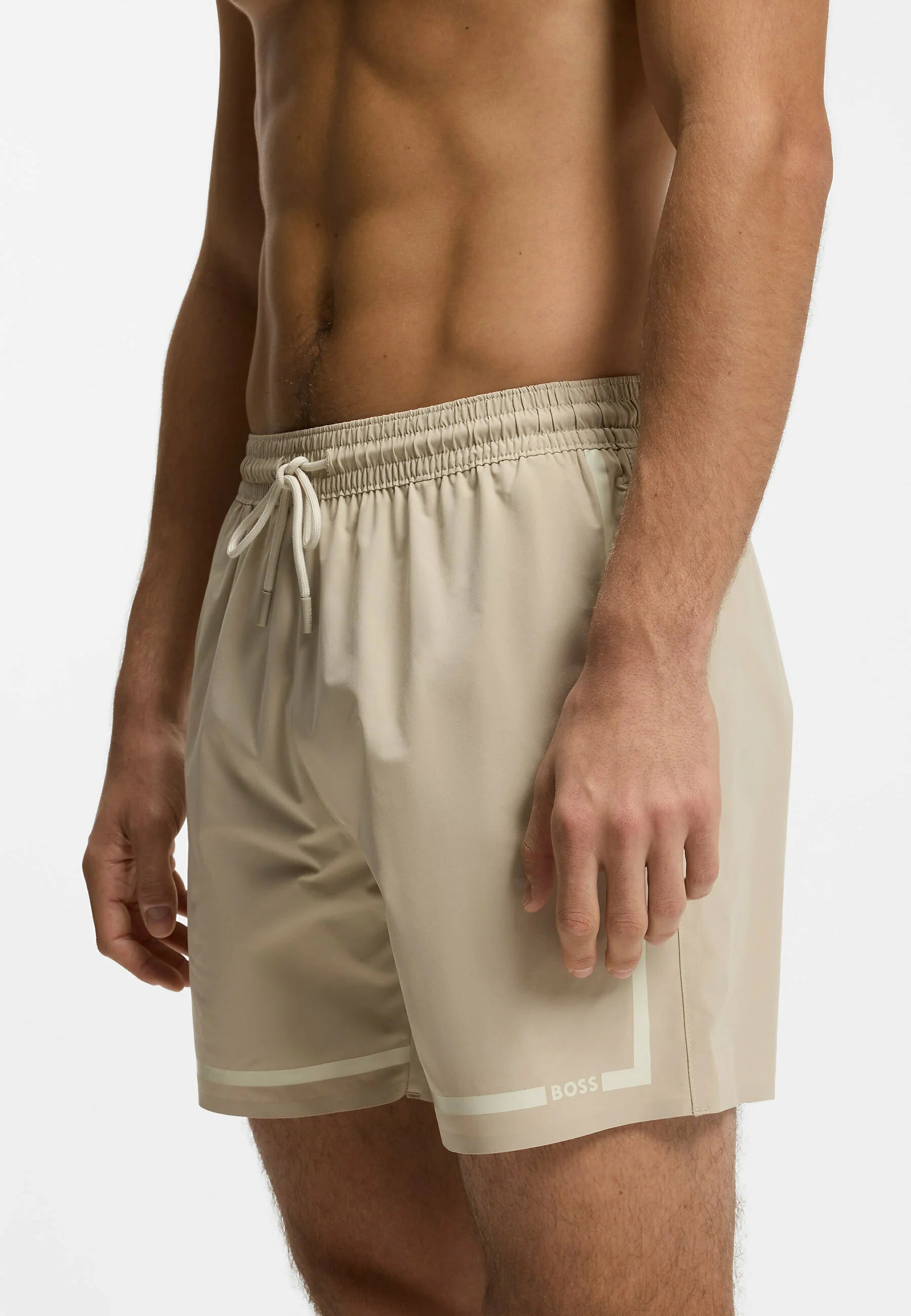 BOSS Vital Trunks Badeshorts – Hellbeige Four