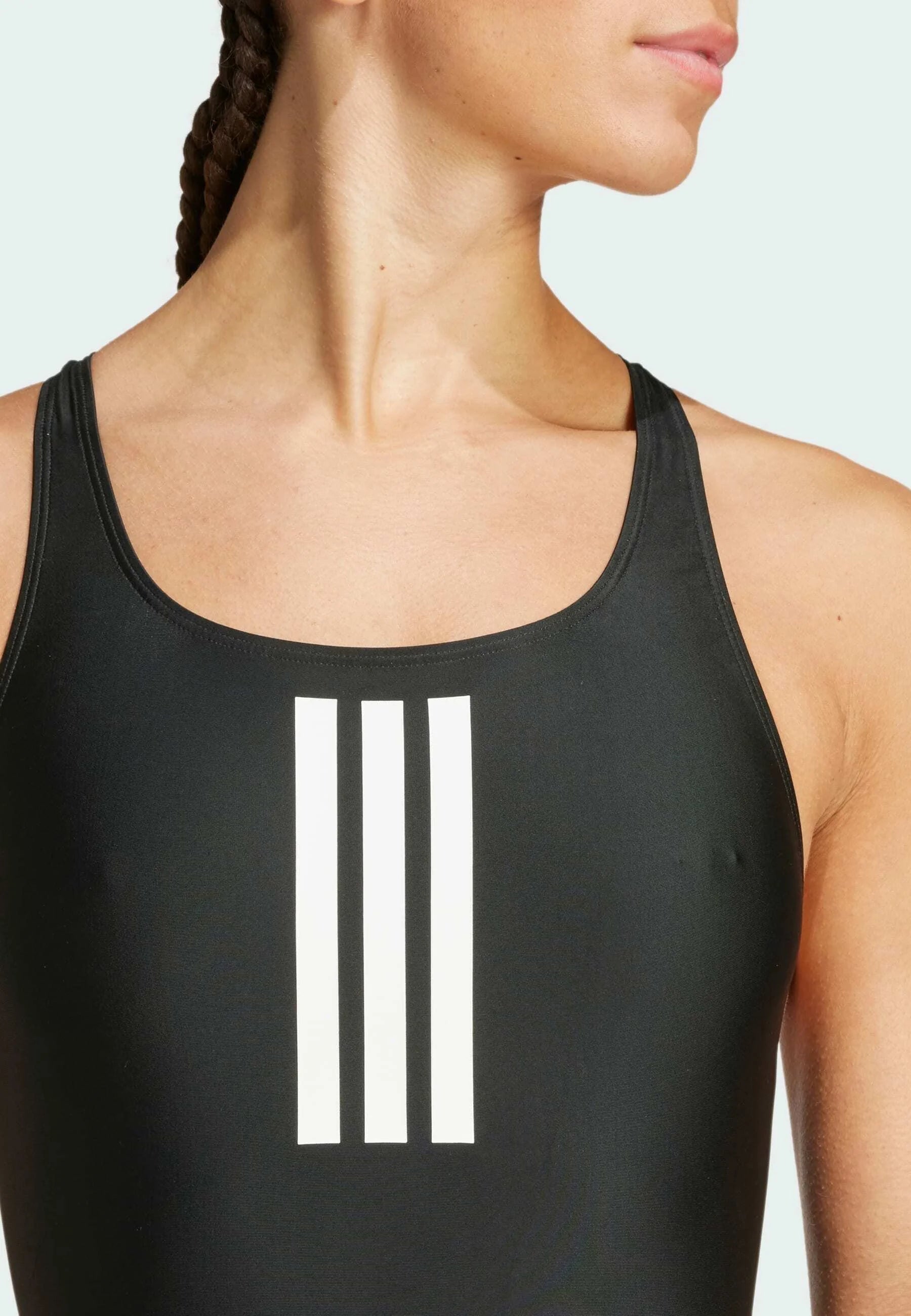 Maillot de bain une pièce Adidas 3-Stripes Performance – Noir, Blanc