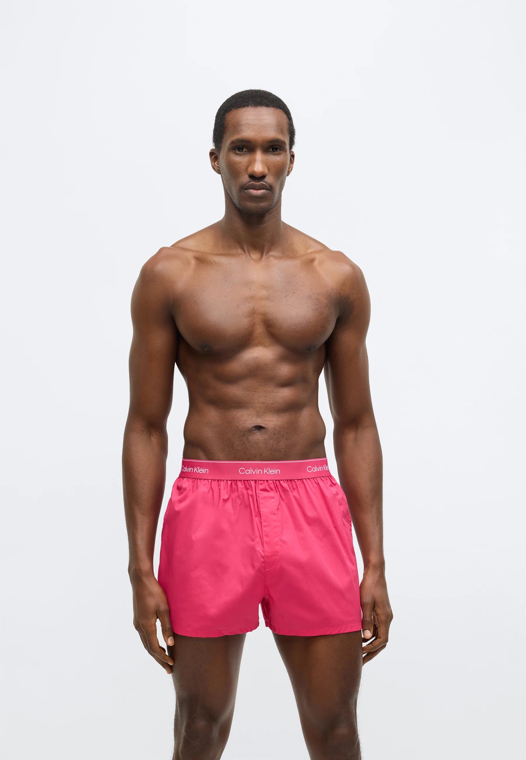 Calvin Klein Icon Cotton Stretch Slim Boxer Shorts – Lot de 3 – Turbulence, Blanc