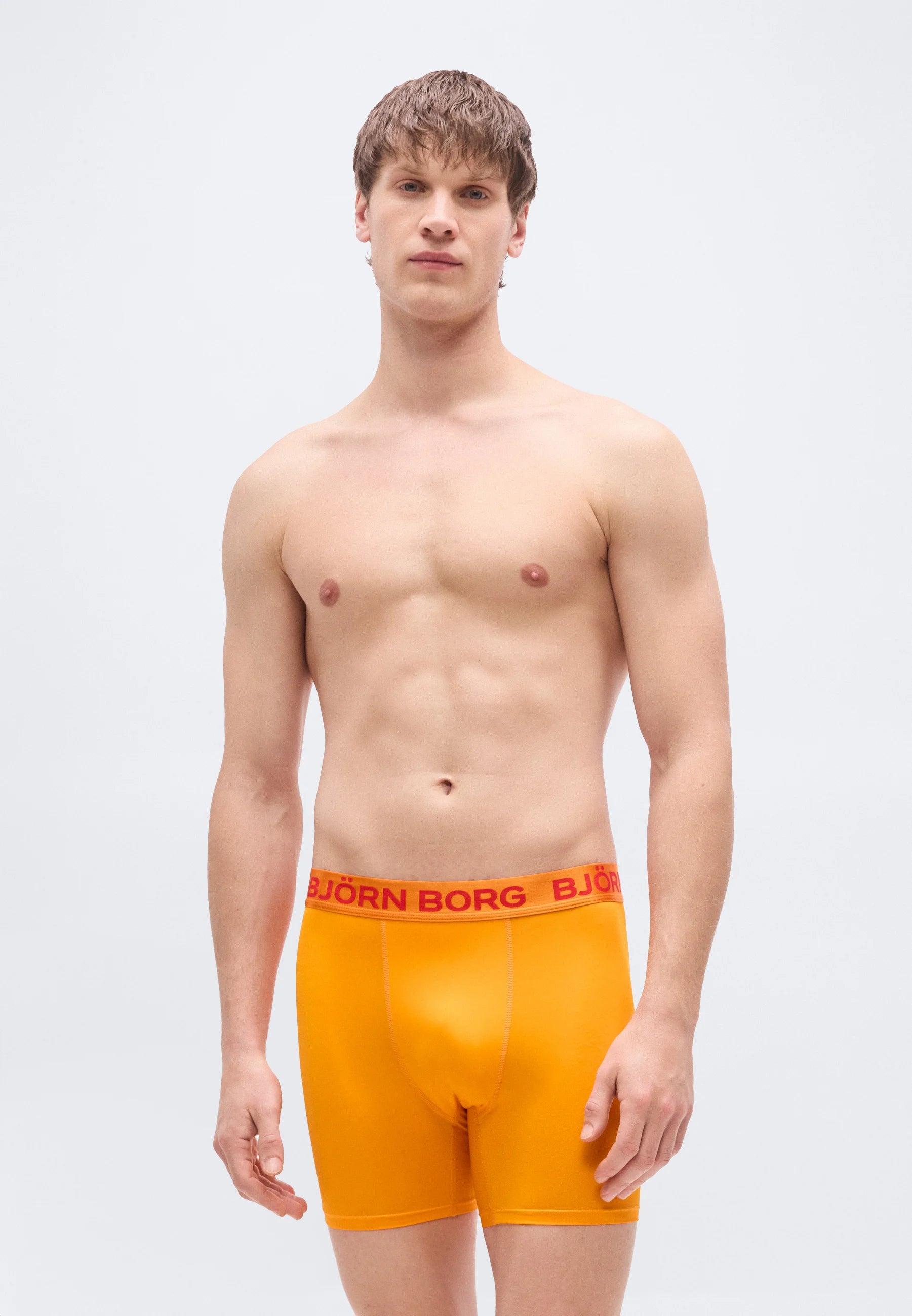 Björn Borg Sports Lot de 5 boxers – Orange, Noir, Olive
