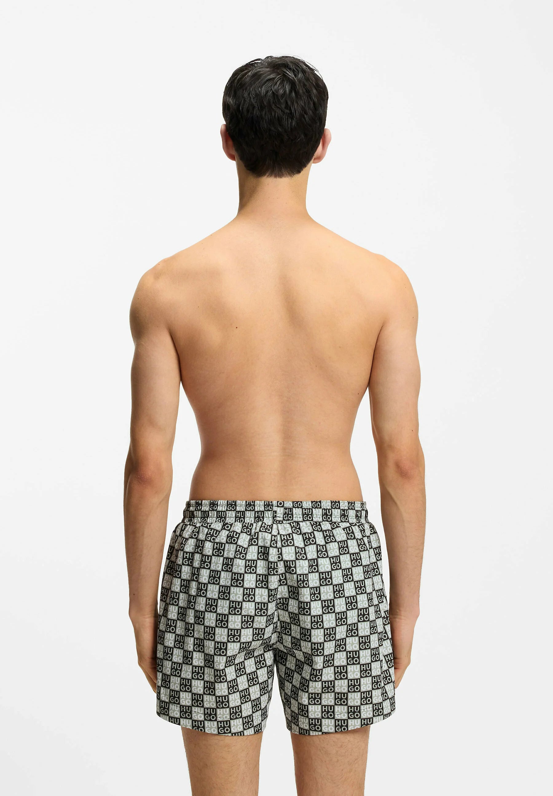 Short de bain HUGO Aaron Swim - Vert foncé Six