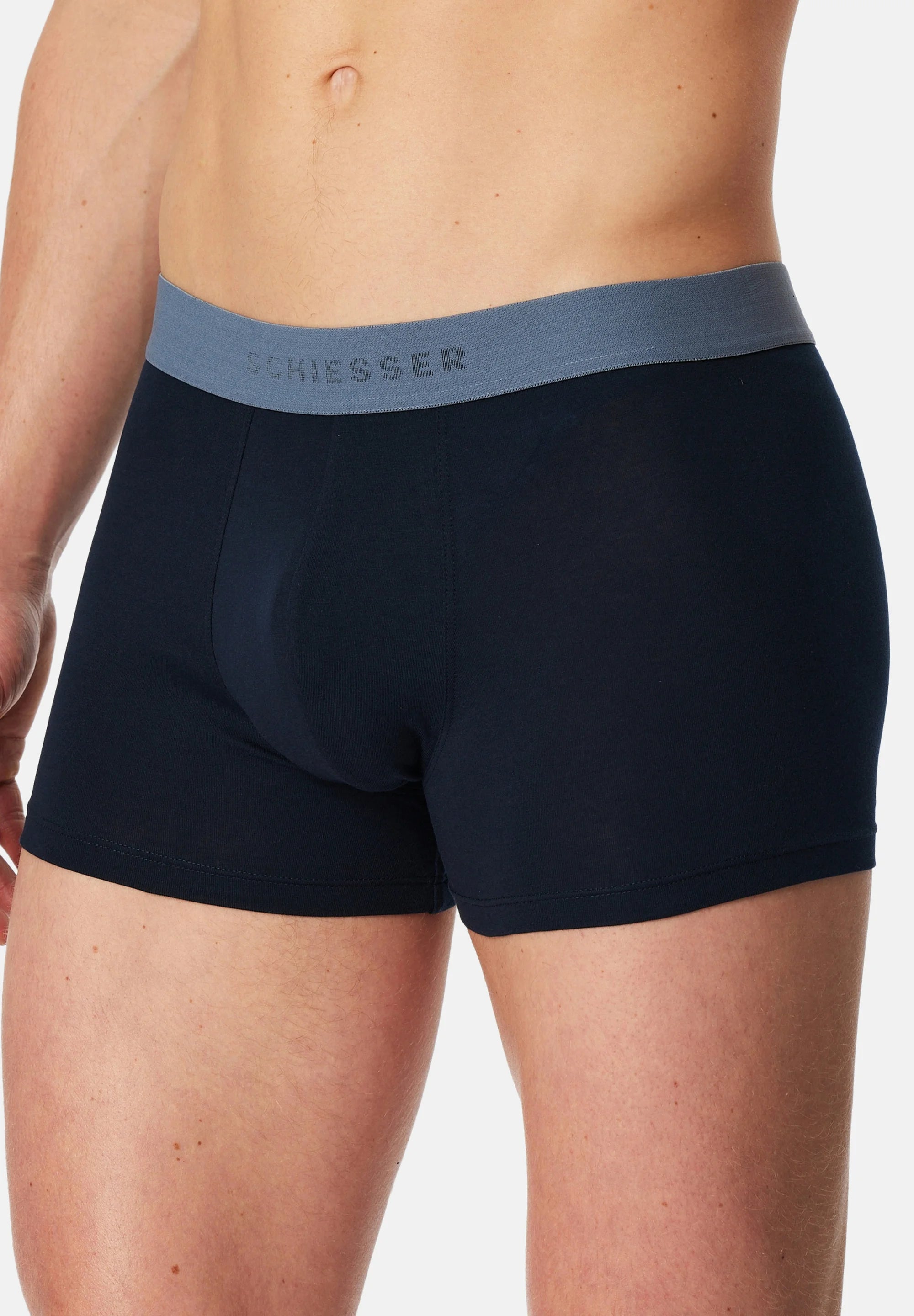 Lot de 9 boxers Schiesser 95 5 en coton – Bleu foncé