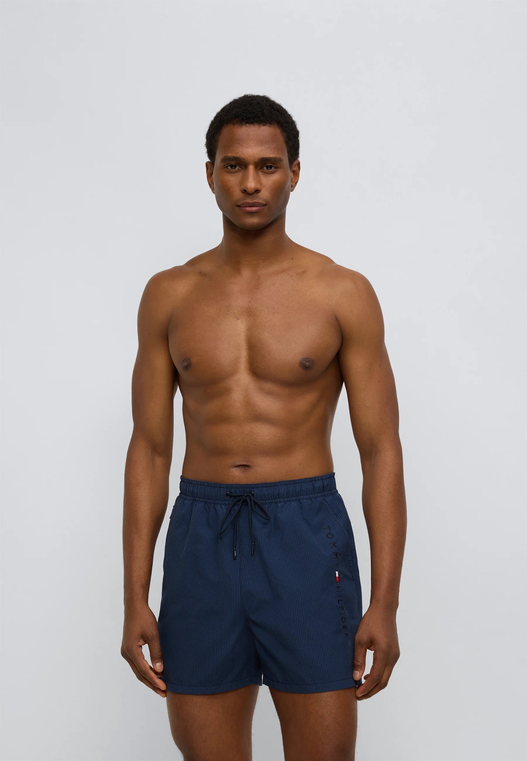 Tommy Hilfiger Ithaca Stripe Swim Shorts – Egejské moře, Desert Sky