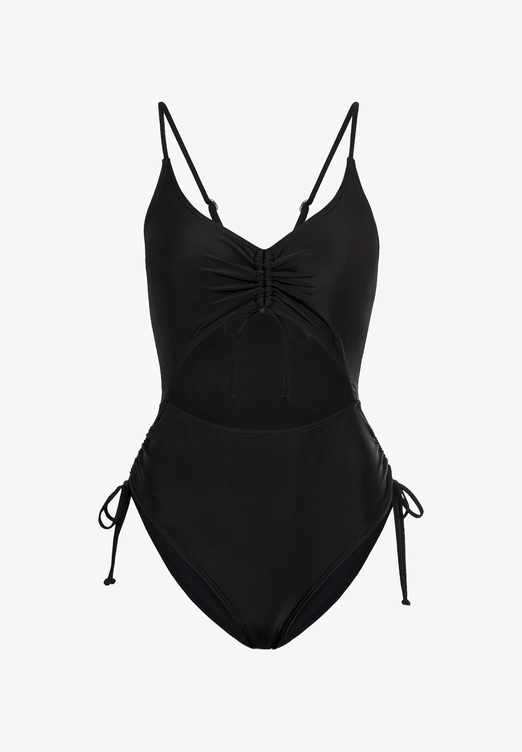 LASCANA Adjust Cut-Out Swimsuit – Black