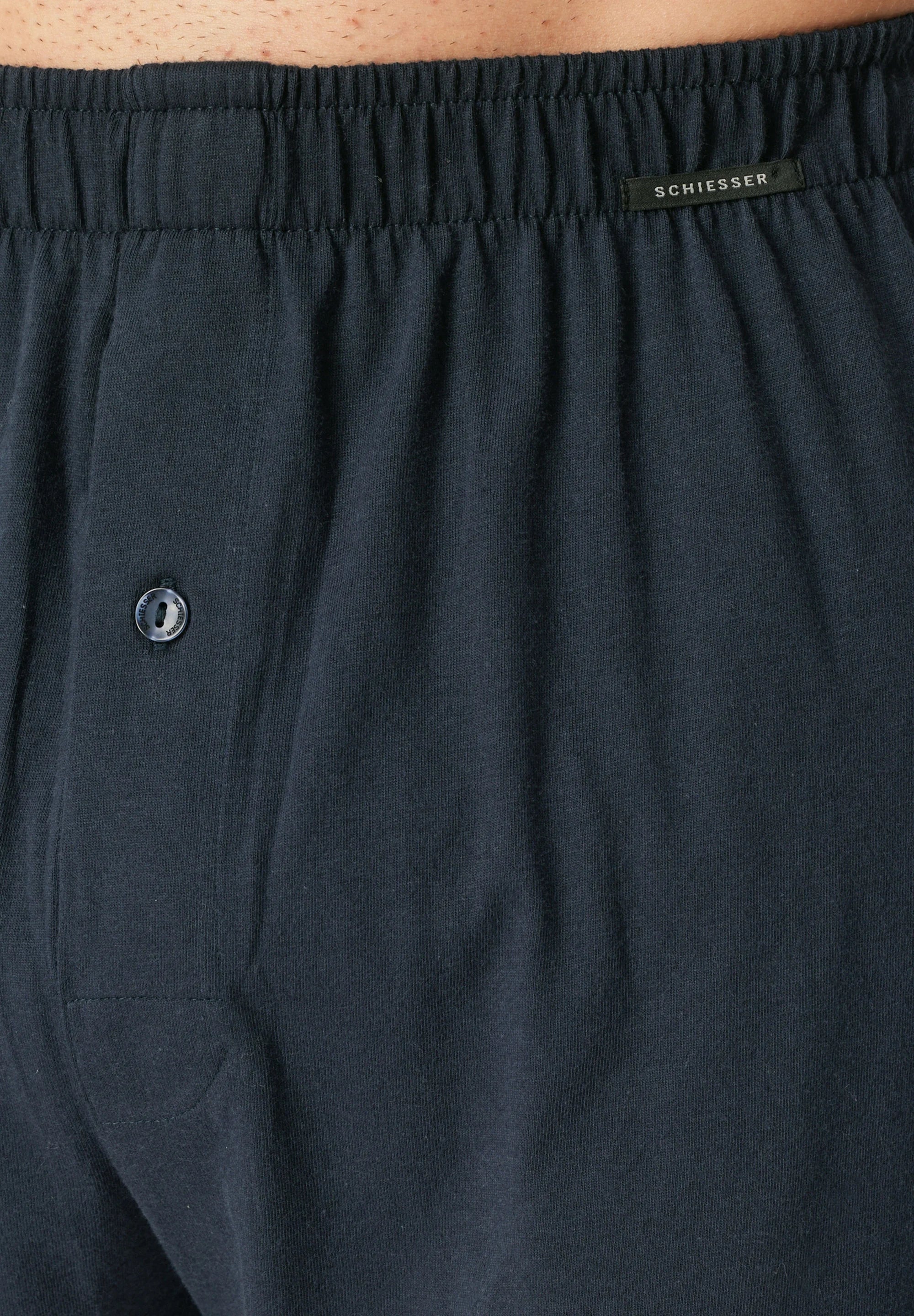 Schiesser Single Jersey 6 Pack Boxer Shorts – Night Blue