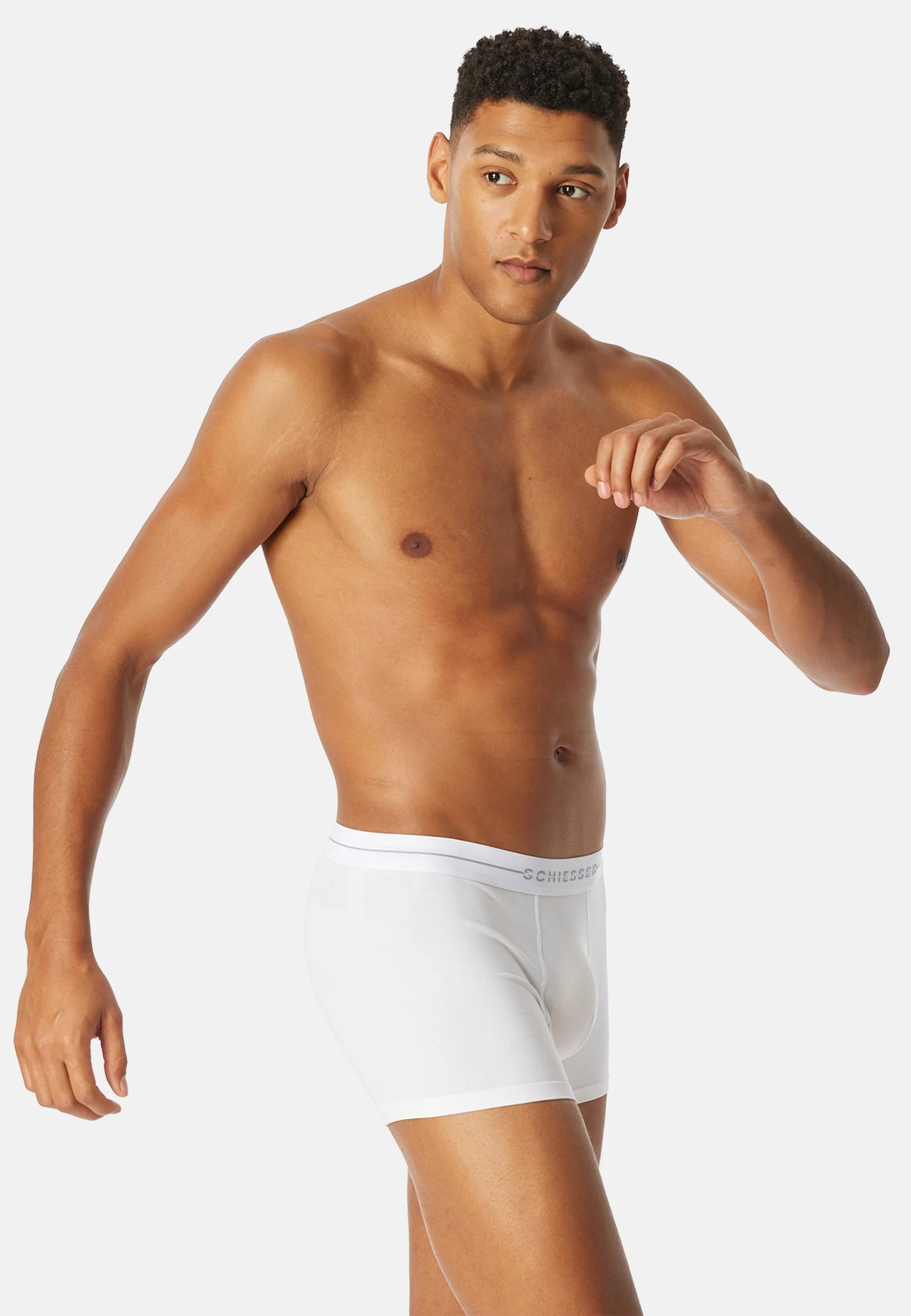 Schiesser Essential Stretch Trunks 2 Pack – White