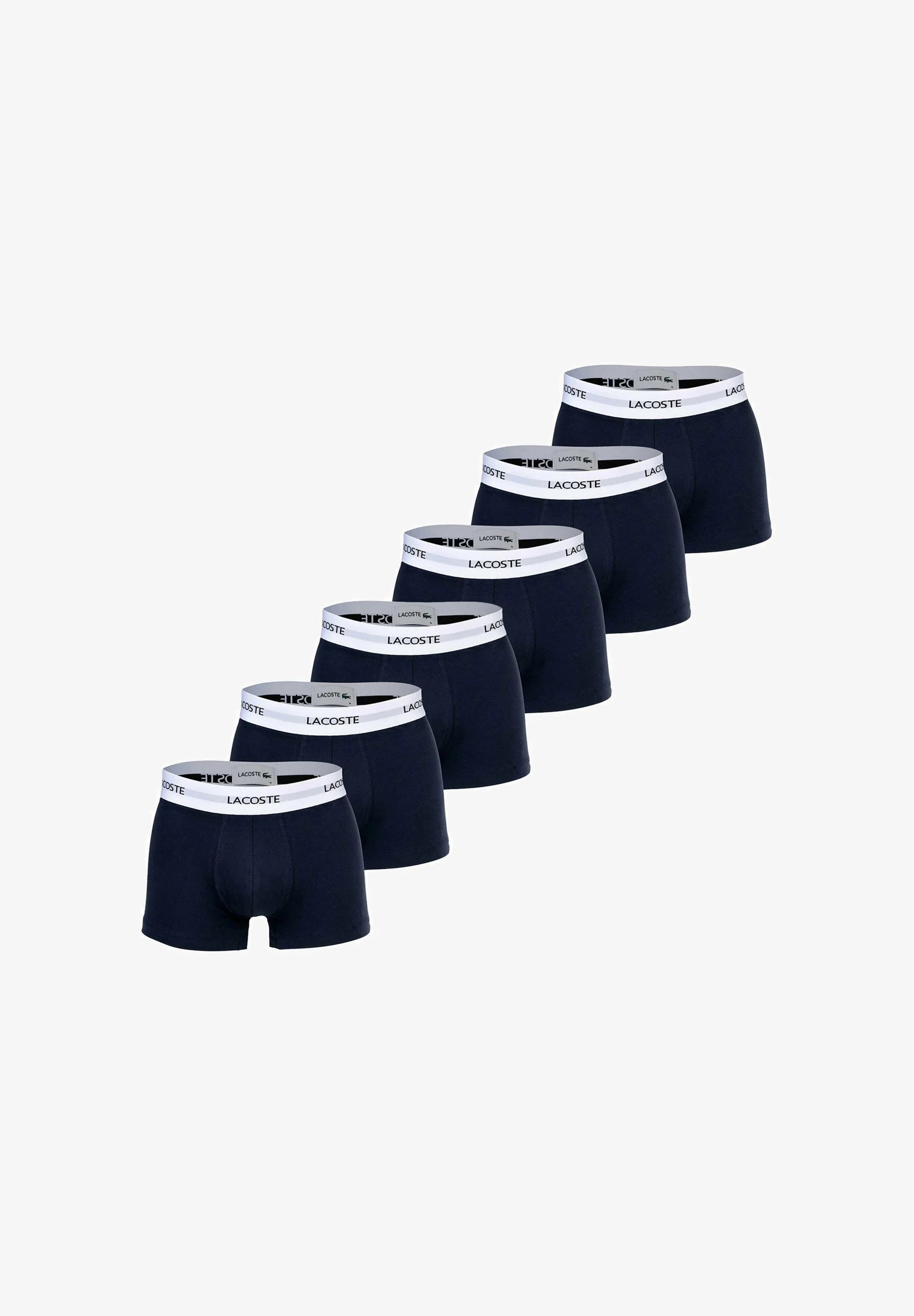 Lacoste 6 Pack Stretch Logobund Trunks – tmavě modré