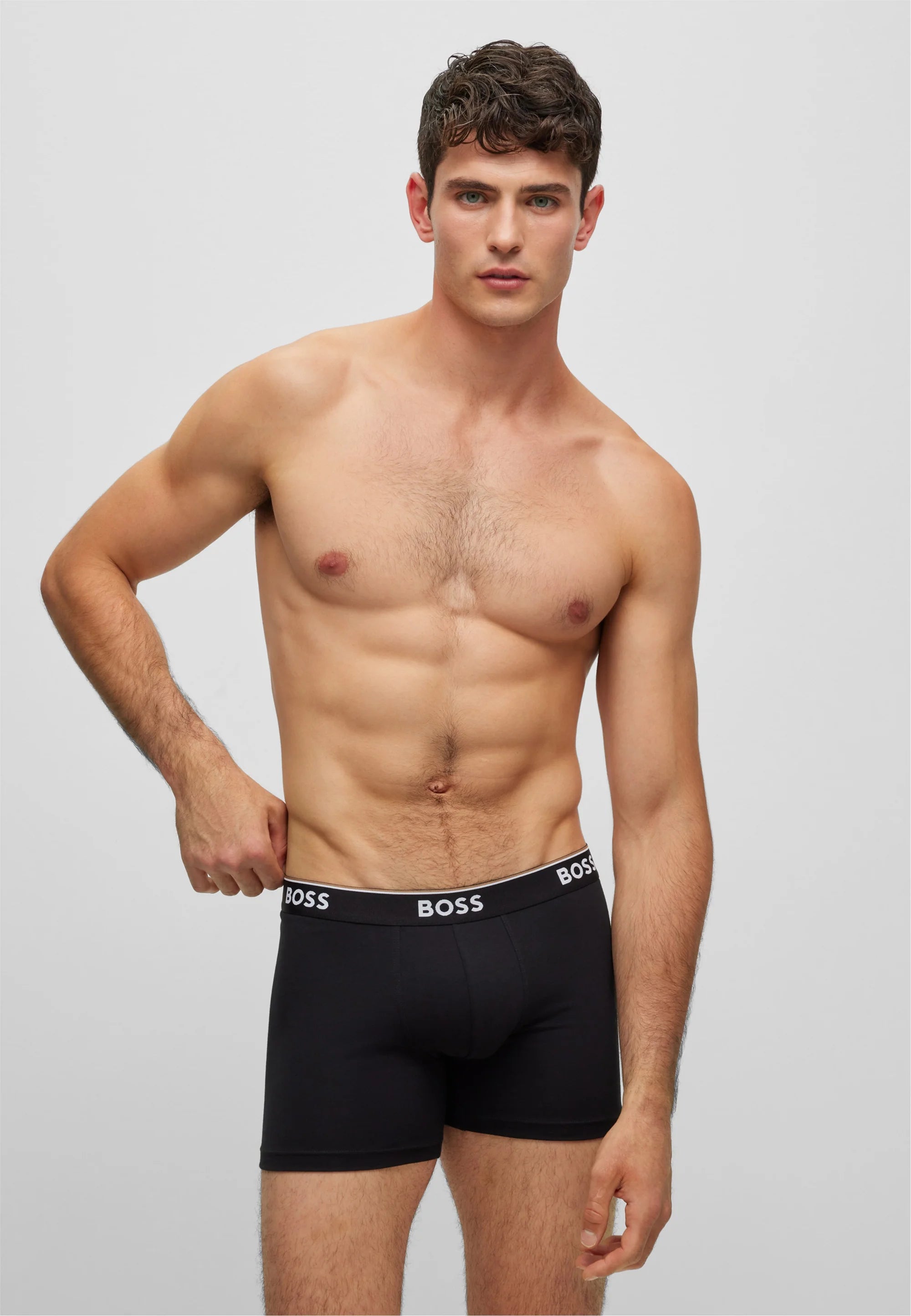 Lot de 3 boxers BOSS Power – Ouvert gris