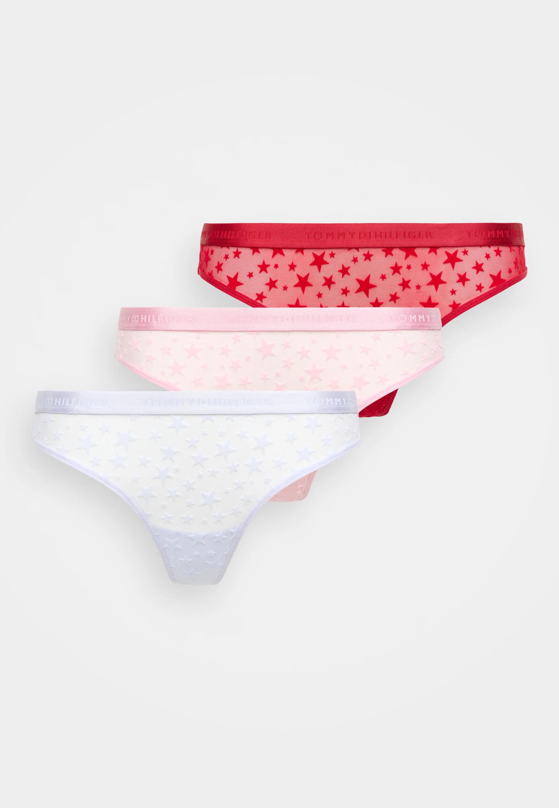 Lot de 3 strings cadeaux Tommy Hilfiger – Aura, rouge régate, rose Bonita