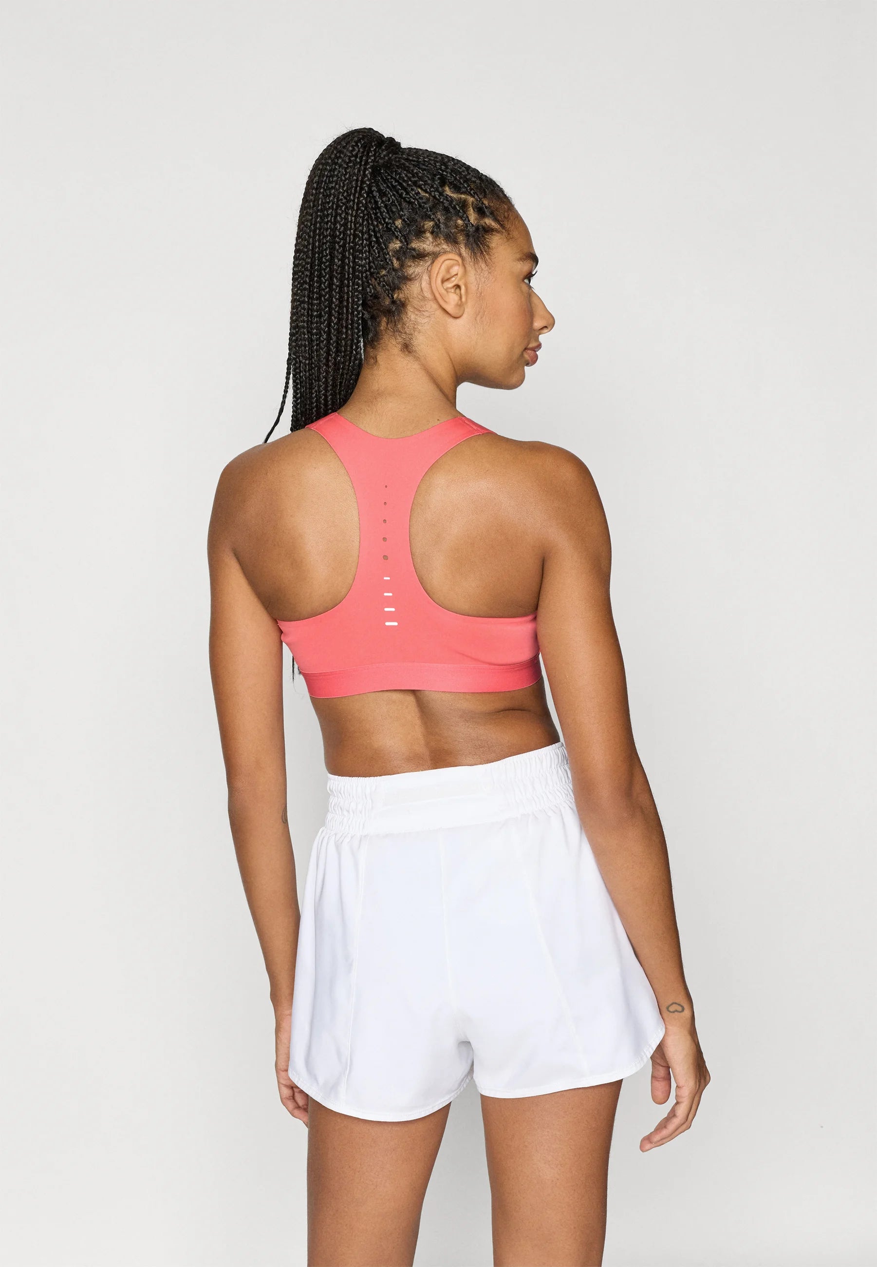 Nike Swift High Support Sports Bra – Sea Coral, Silver