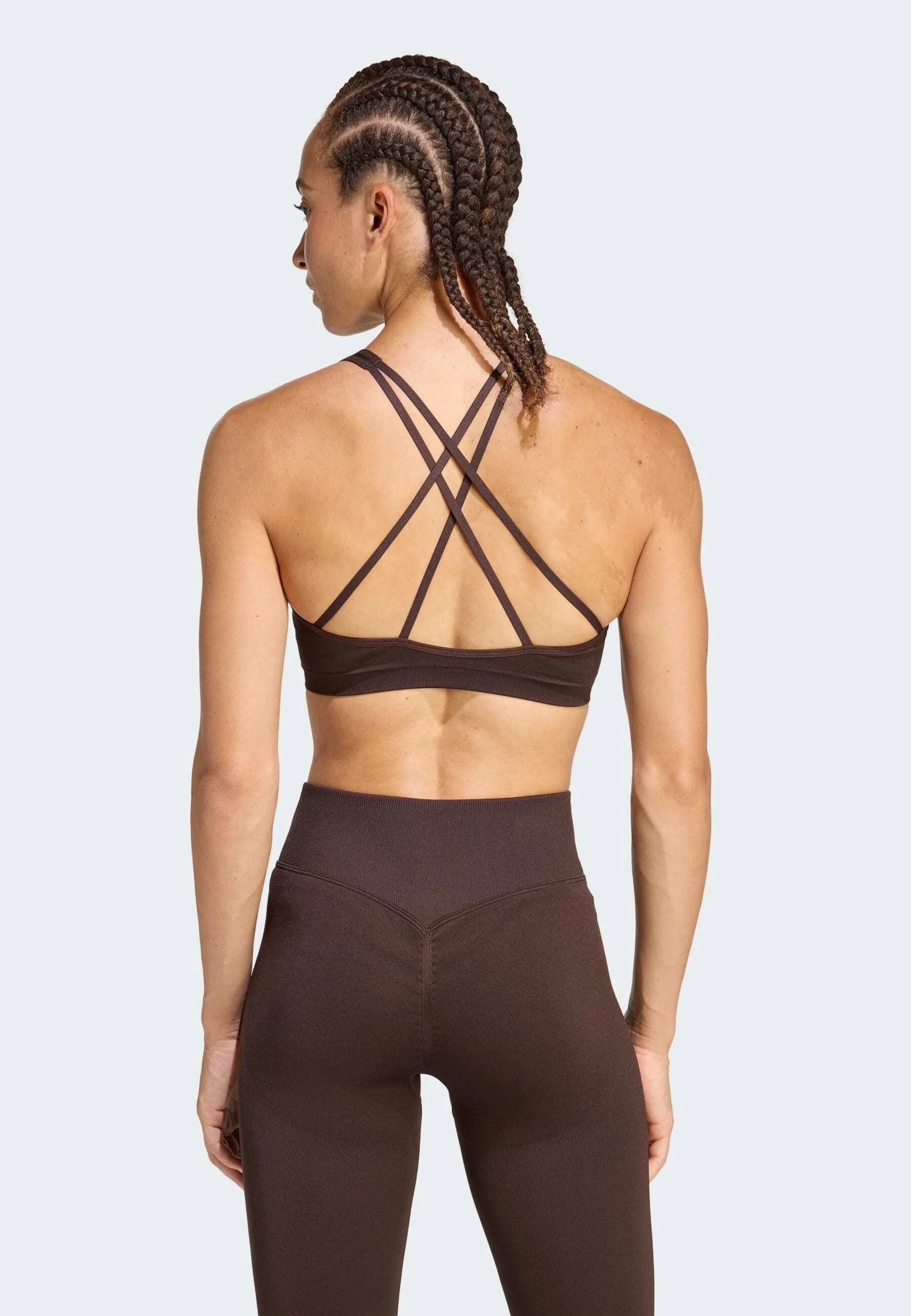 Adidas Performance WE Scrun LS Light Support Sport-BH – Aurora Coffee