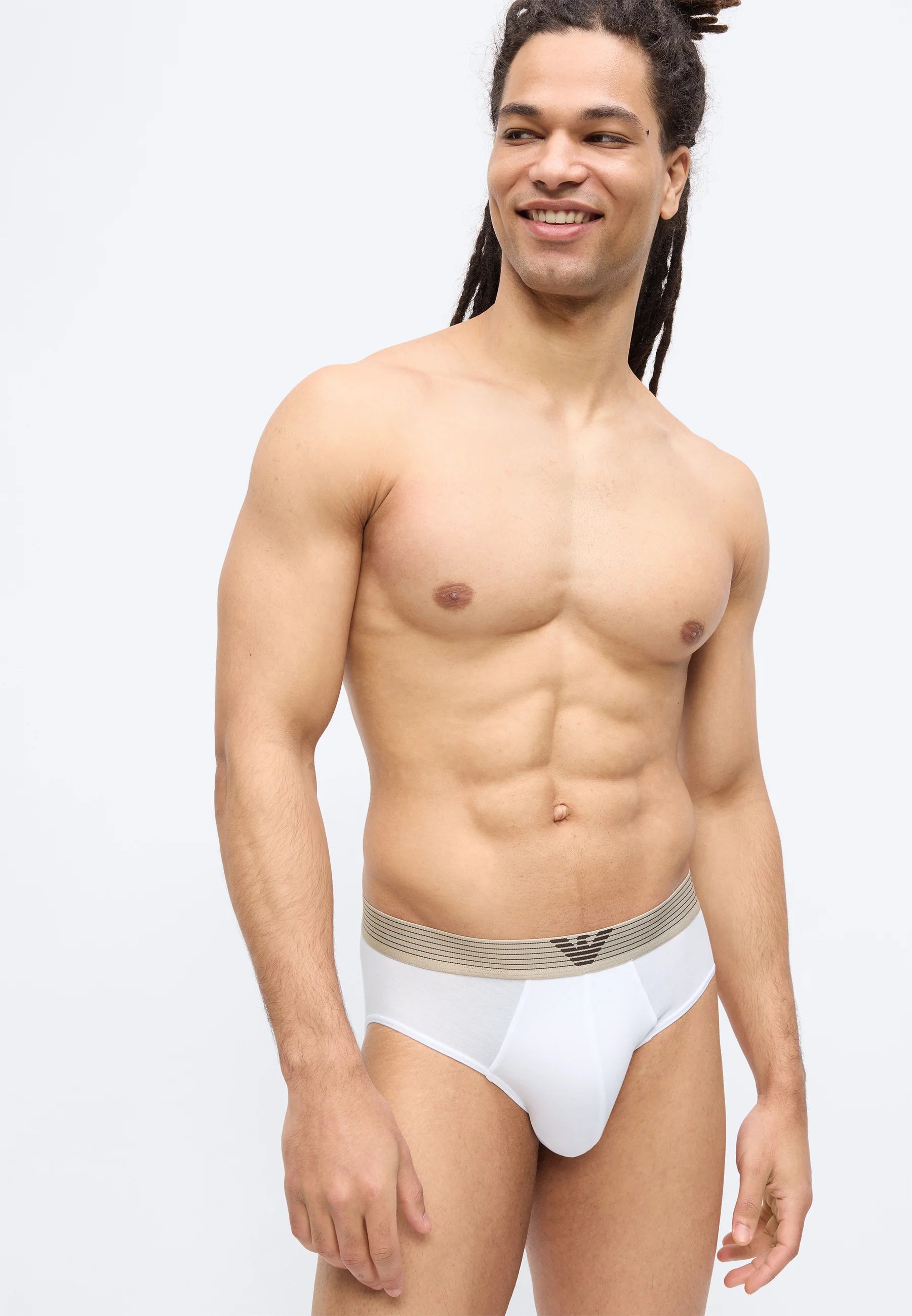 Lot de 2 slips Emporio Armani – Noix, Blanc