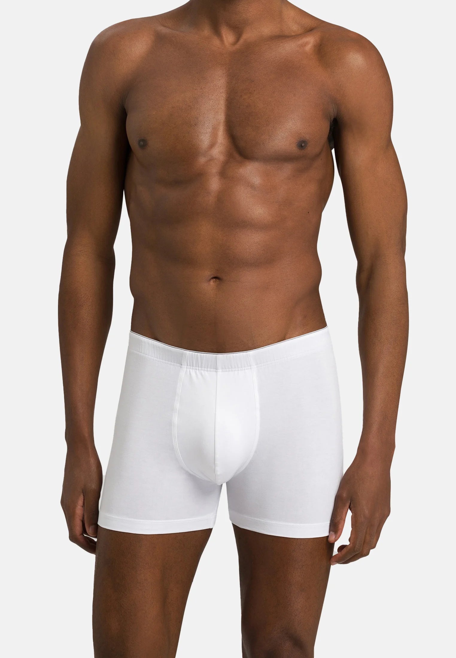 Boxer a gamba corta HANRO COTTON SUPERIOR – Bianco