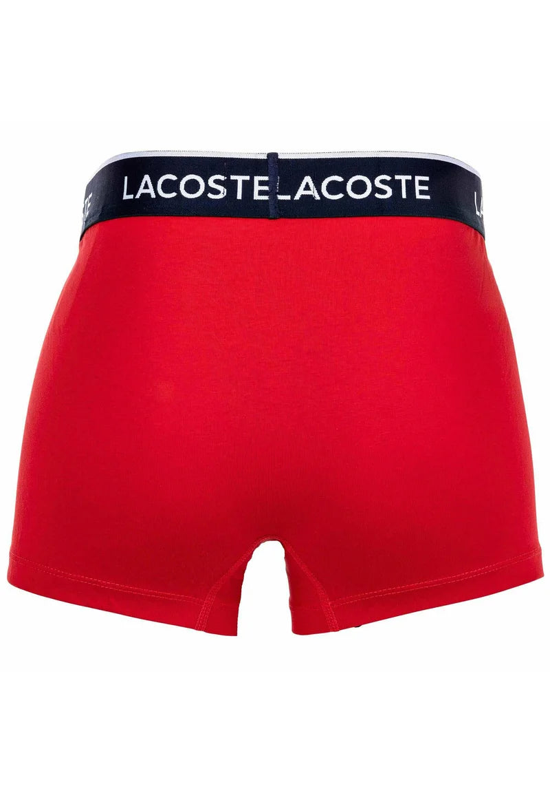 Lacoste 6 Pack Casual Stretch Logobund Trunks – modrá, červená