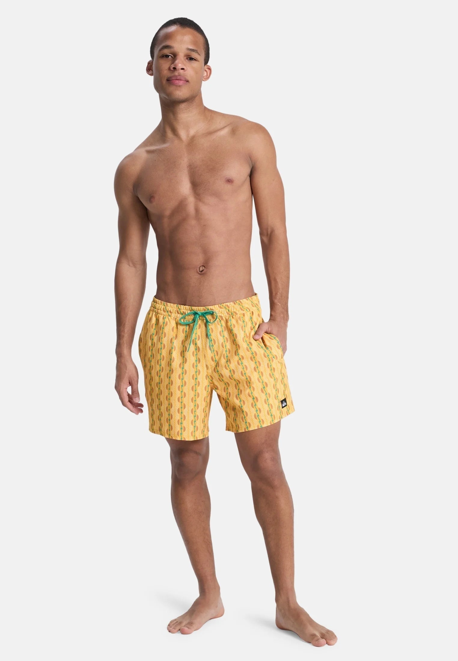 Short de bain imprimé Volley 16 Quiksilver – Jaune