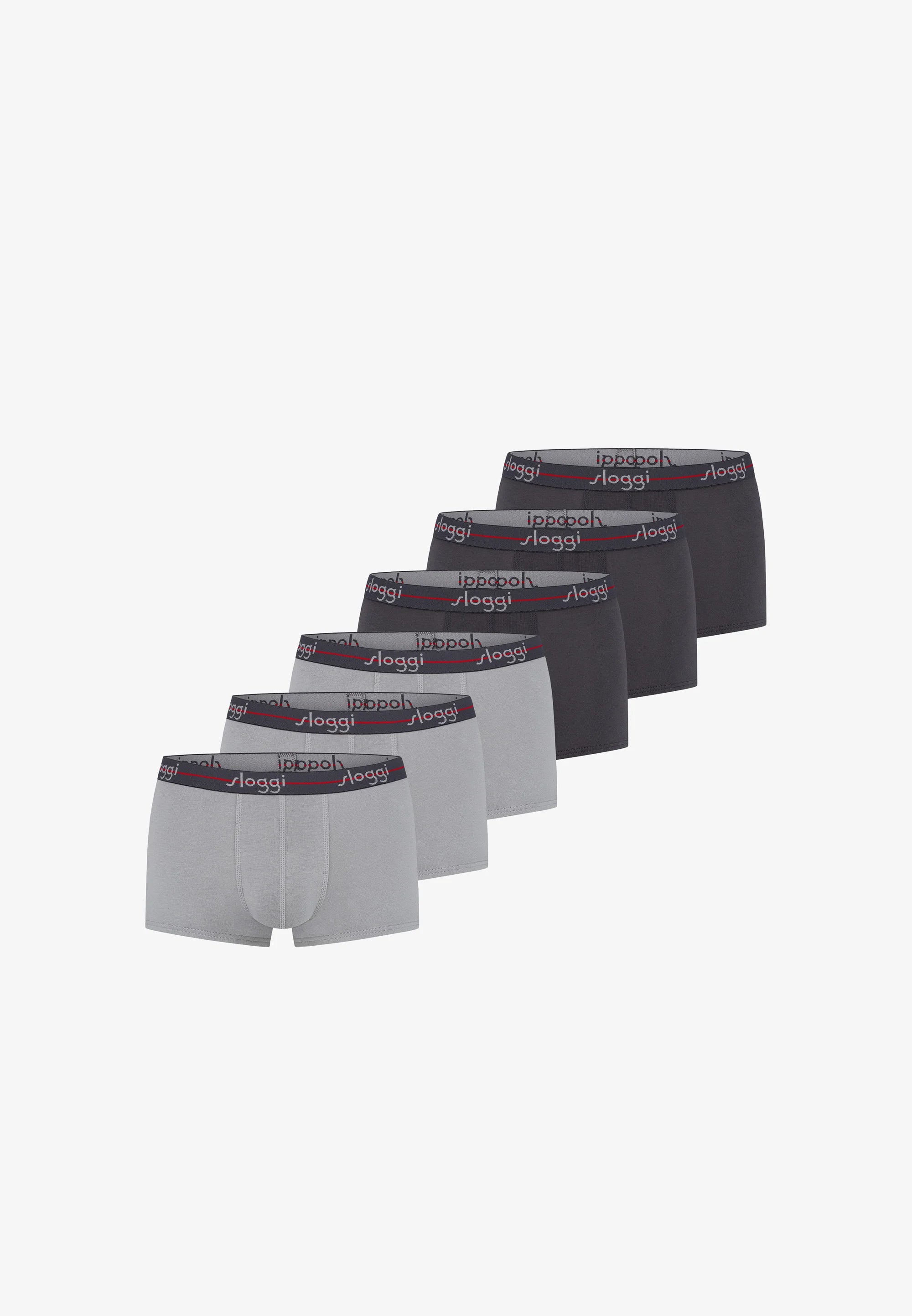 Lot de 6 caleçons Sloggi – Graphite, Gris pierre