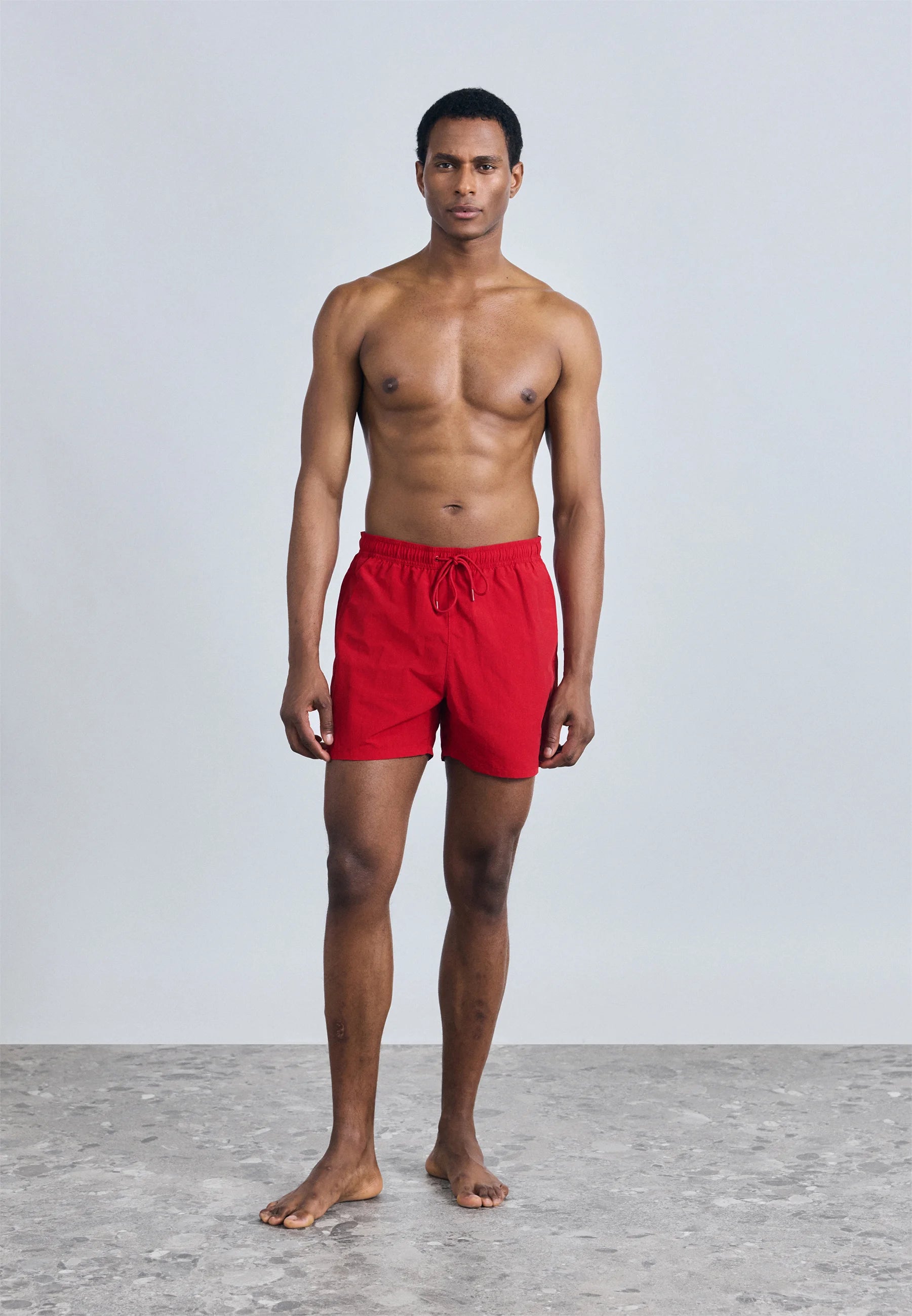Plavecké šortky Tommy Hilfiger Flag – středně červené