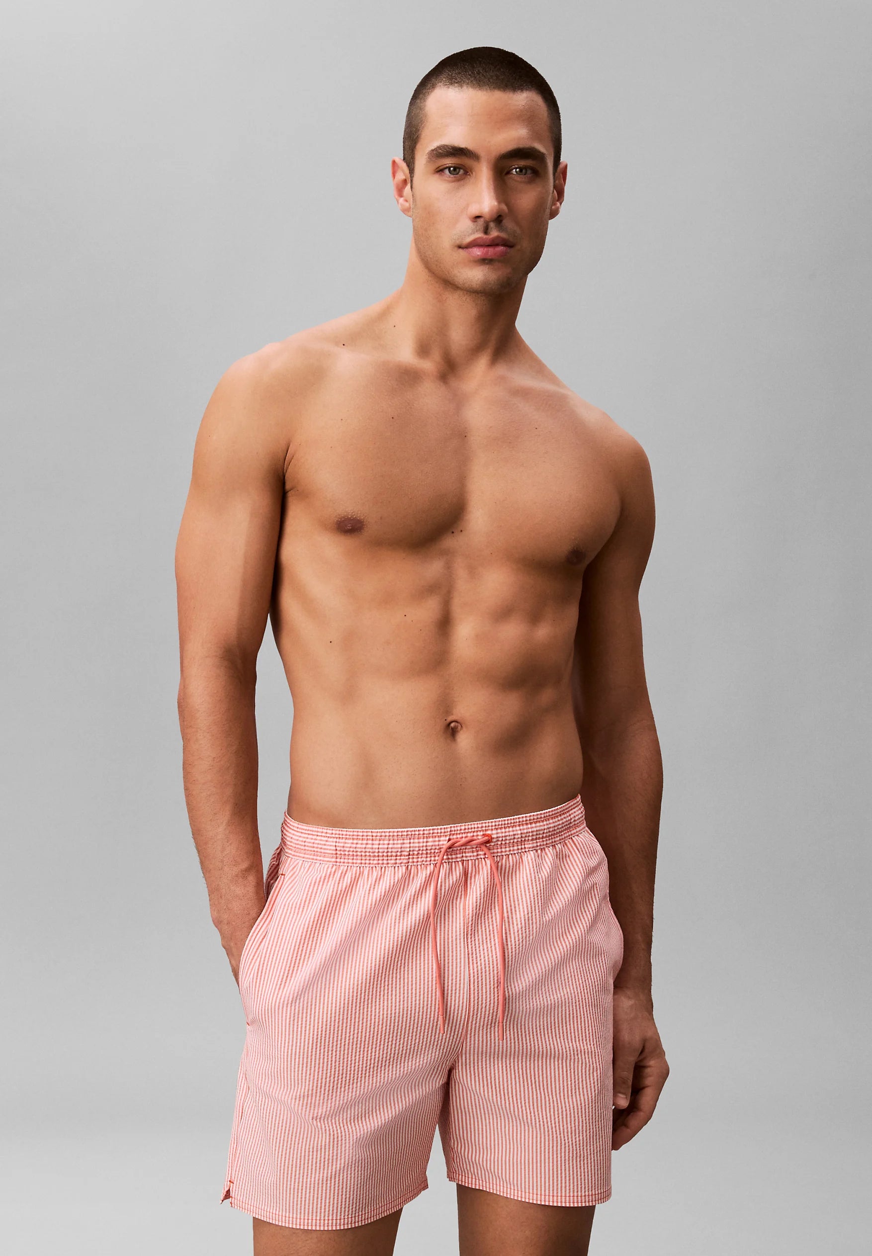 Calvin Klein Medium Drawstring Swim Shorts – Sunfruit Fun, White