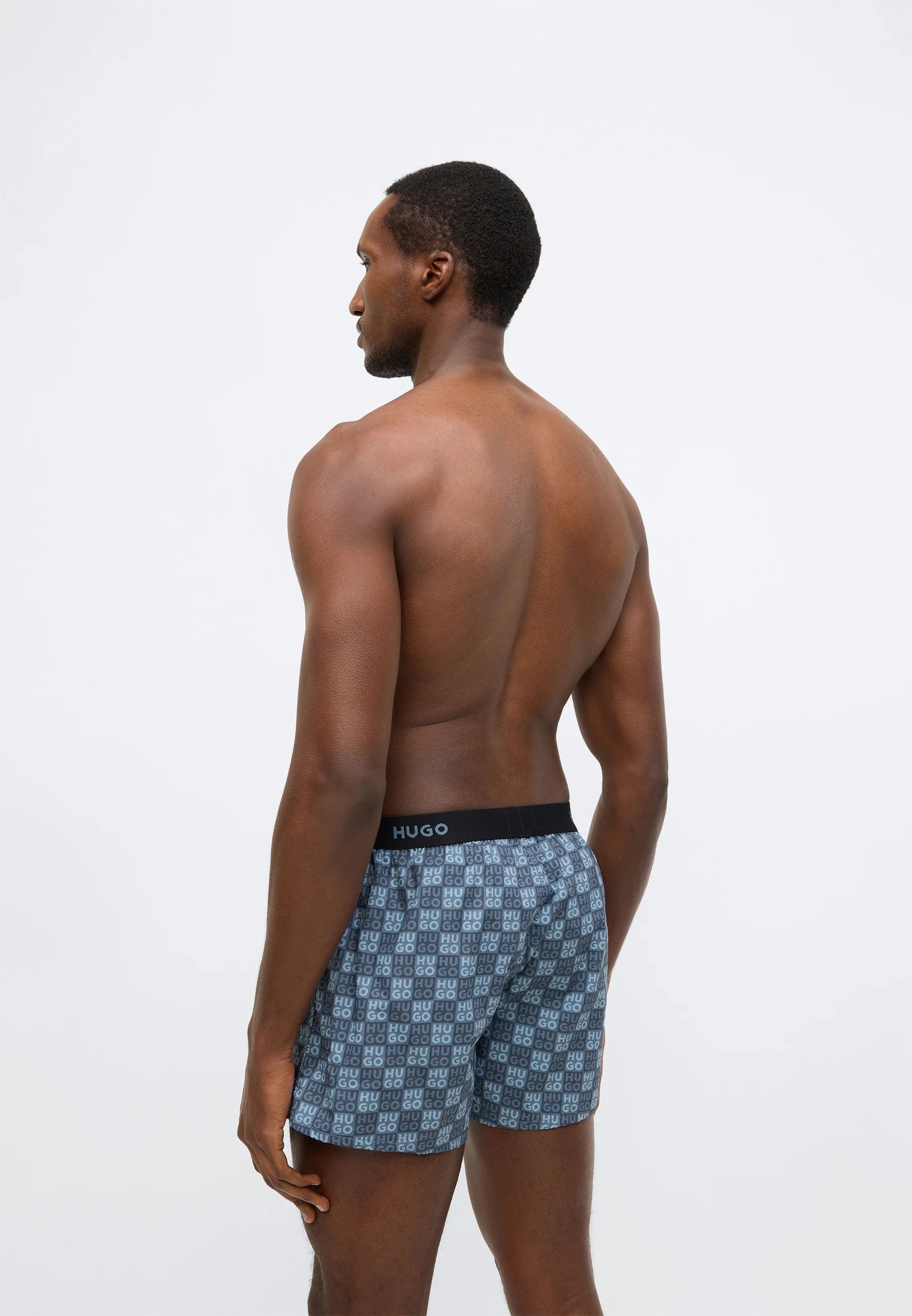 HUGO Triplet 3 Pack Boxer Shorts – Black, Light Blue