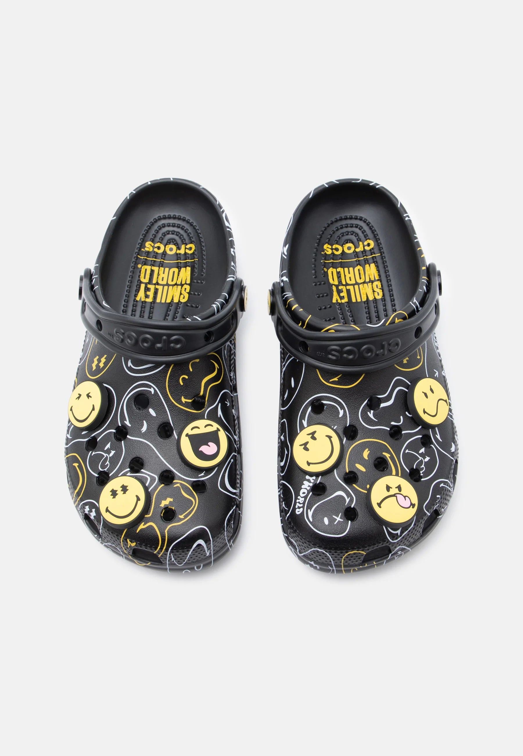Mules unisexes Crocs Smiley Classic – Multicolore