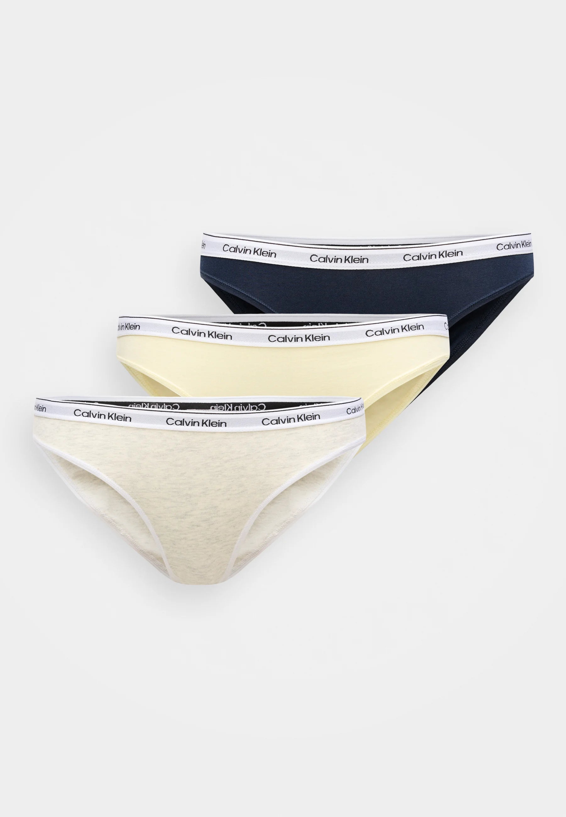 Lot de 3 slips Calvin Klein Icon Logo, Shoreline, Snow Heather, Pear Sorbet