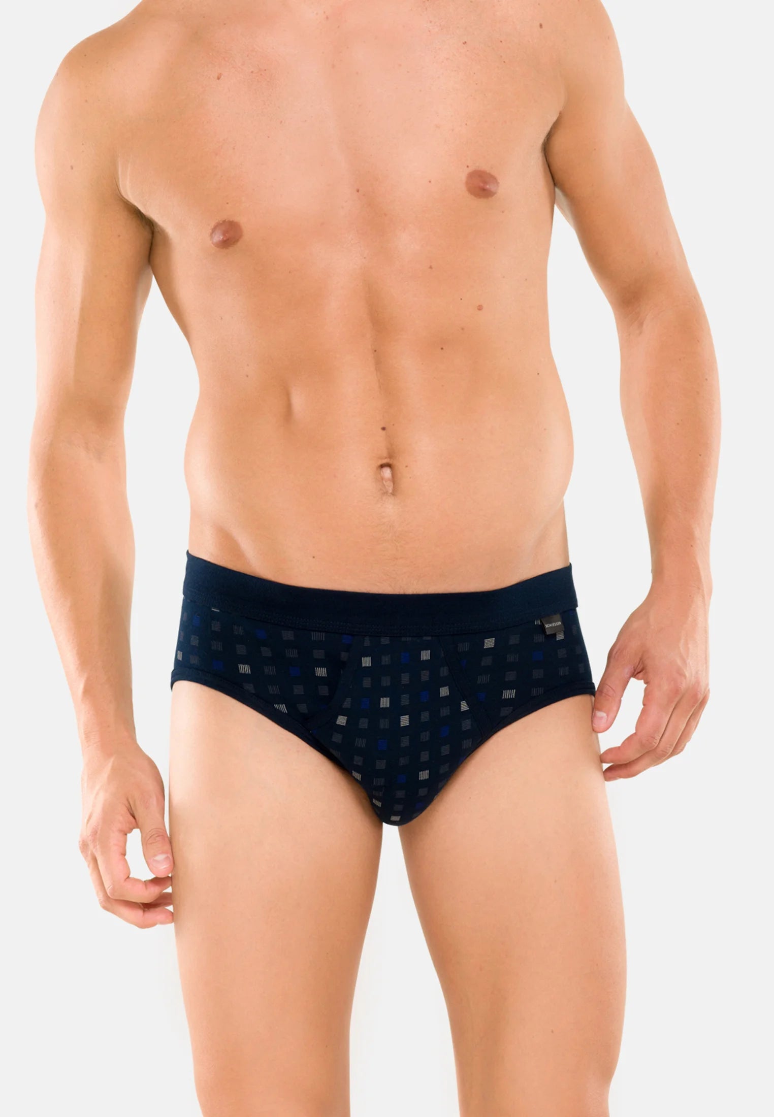 Schiesser Essentials Feinripp Briefs 4 Pack – Navy