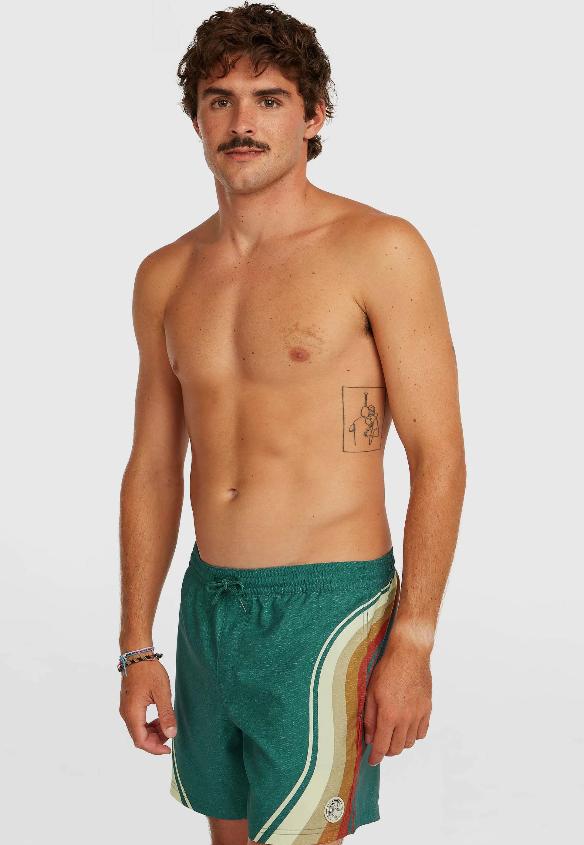 O’Neill Originals Longboard 15 Swim Trunks – Green Originals Sideburns