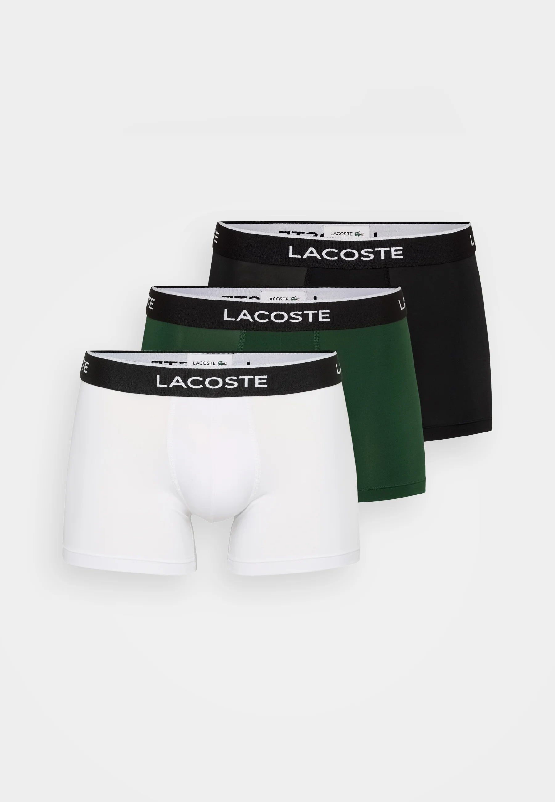 Lacoste Sport Performance Spodní prádlo 3 Pack Stretch Trunks – zelená, bílá, černá