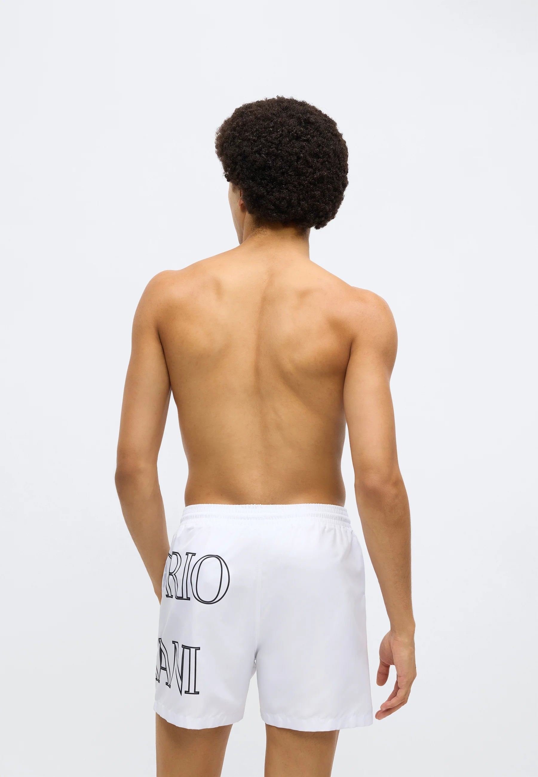 Emporio Armani EA7 Bold Logo Boxer Swimming Shorts – White