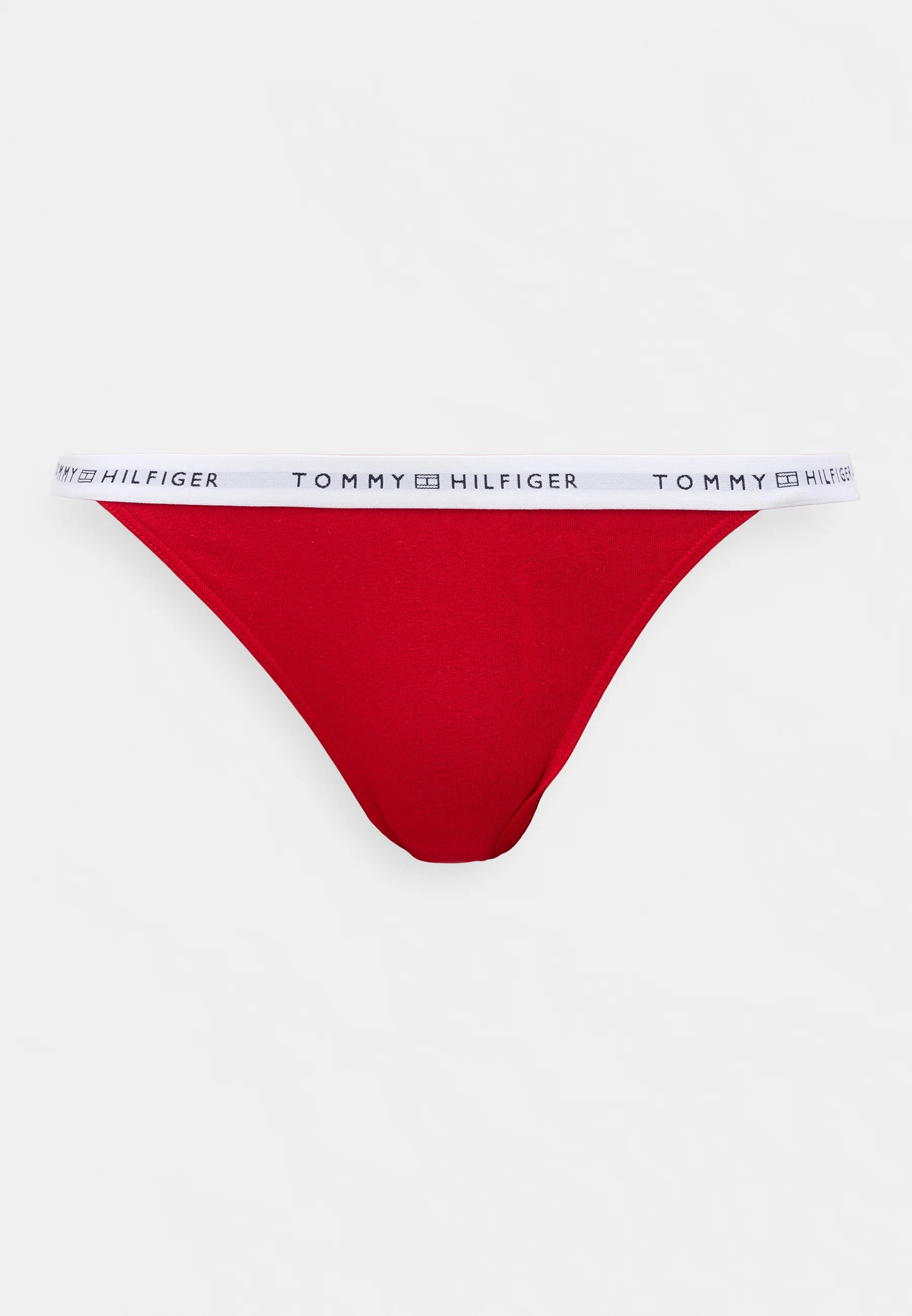 Tommy Hilfiger Logo-Tanga mit Bund – Primärrot