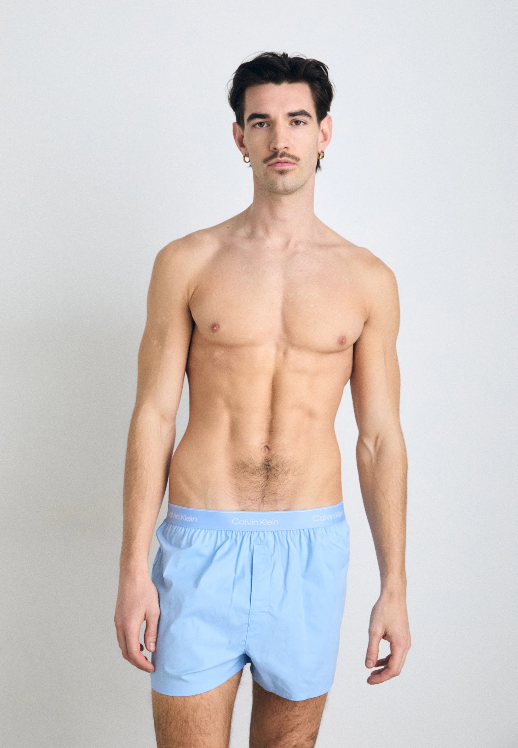 Calvin Klein Icon Cotton Stretch Slim Boxer Shorts – 3 Pack – Black, Glacier, Blue
