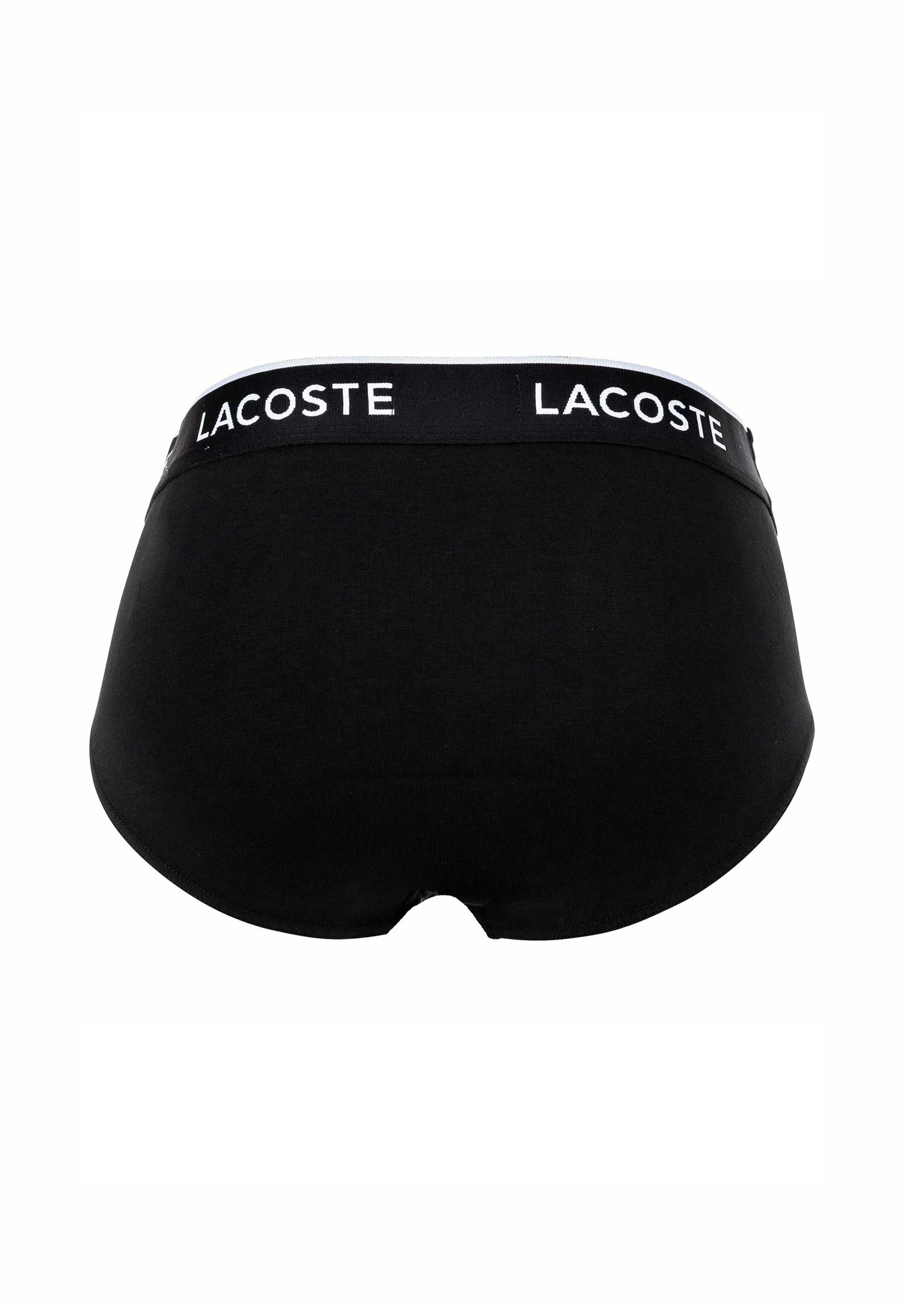 Lacoste 6er-Pack lässige Stretch-Logobund-Slips – Schwarz