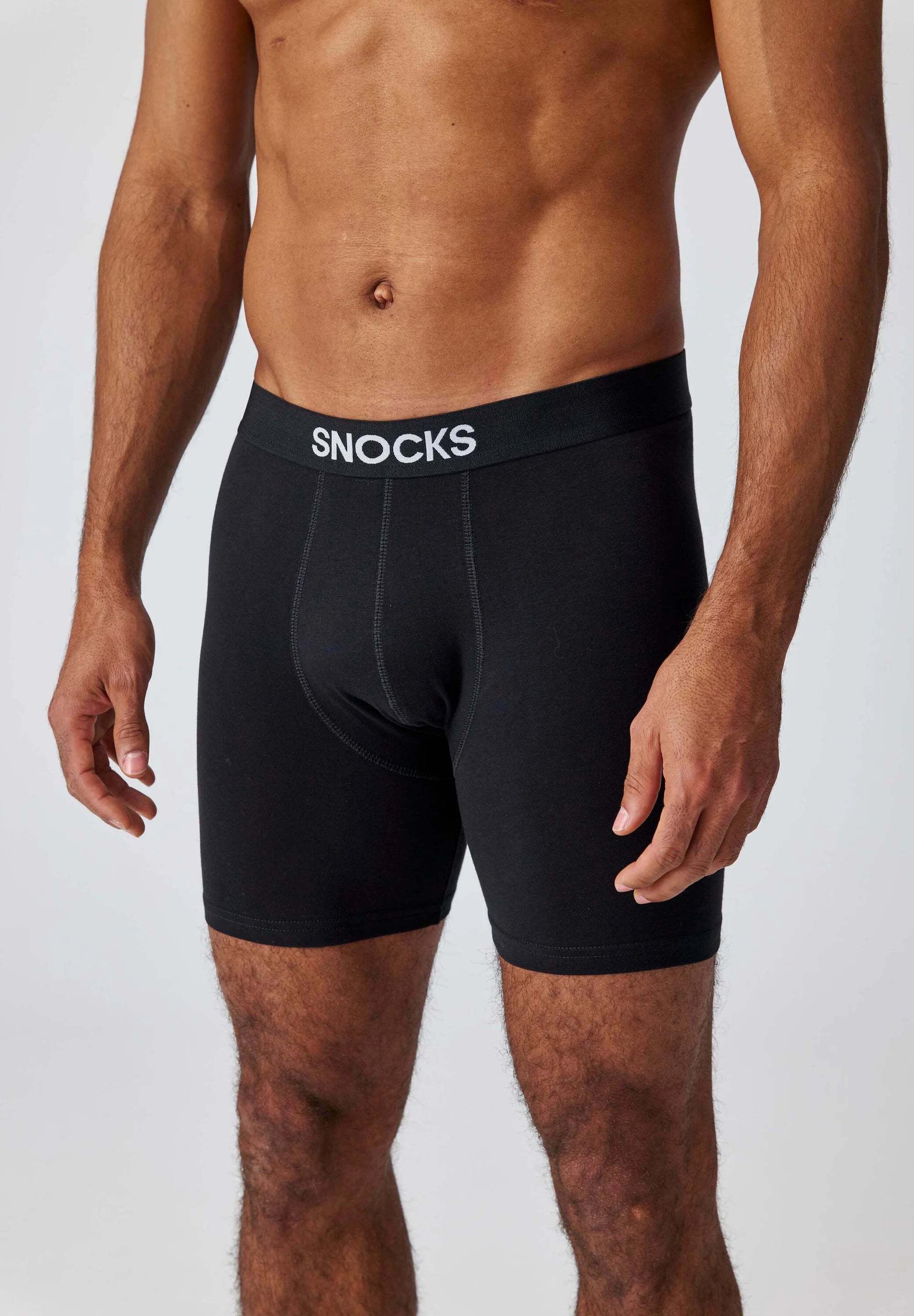 SNOCKS Long Leg Boxer Briefs – Black, Grey, Dark Blue