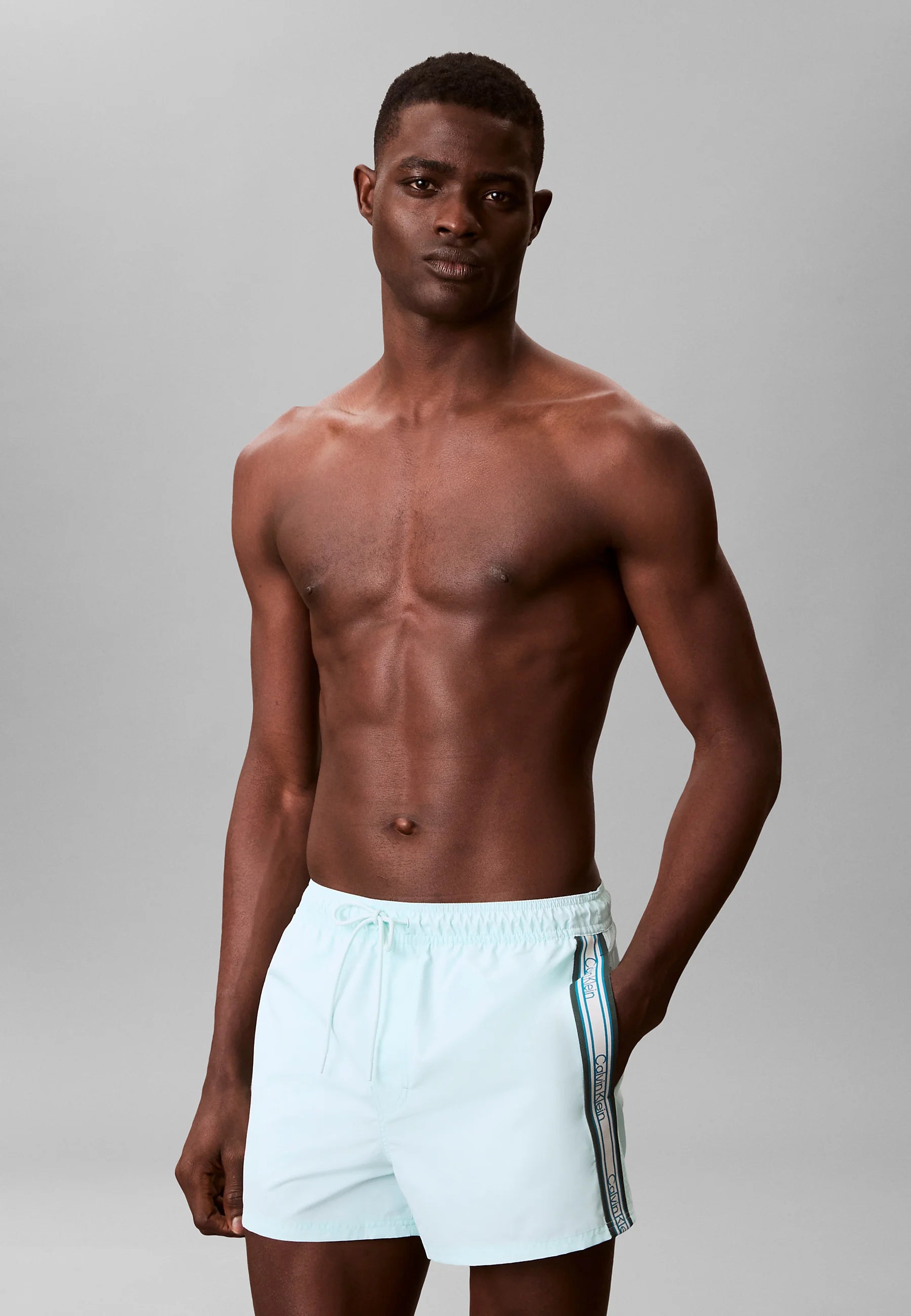 Calvin Klein Drawstring Icon Swim Shorts – Glacier Mist