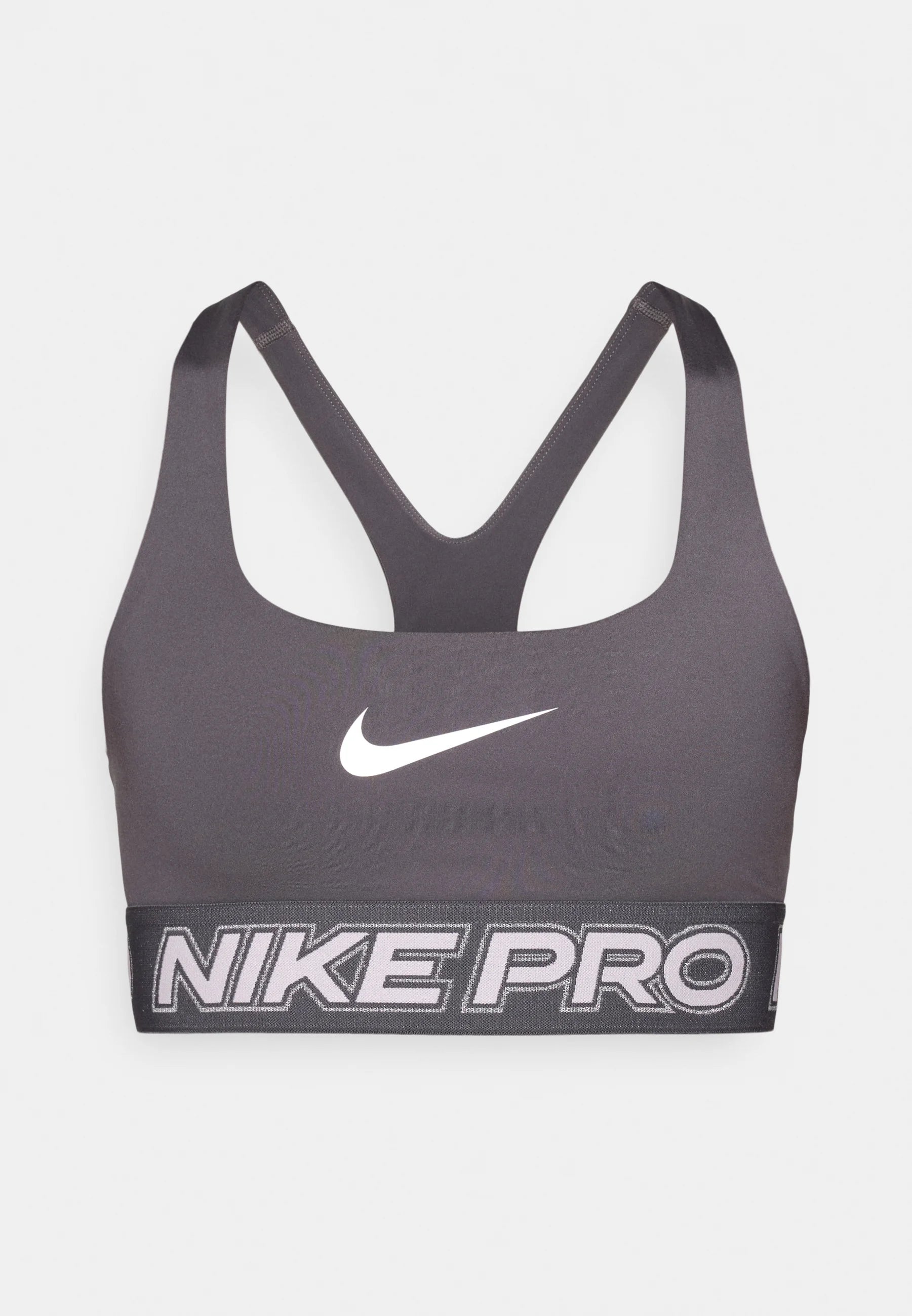 Nike Dri-FIT Medium Support Sports Bra – Thunder Grey, Pink Foam, Metallic Silver