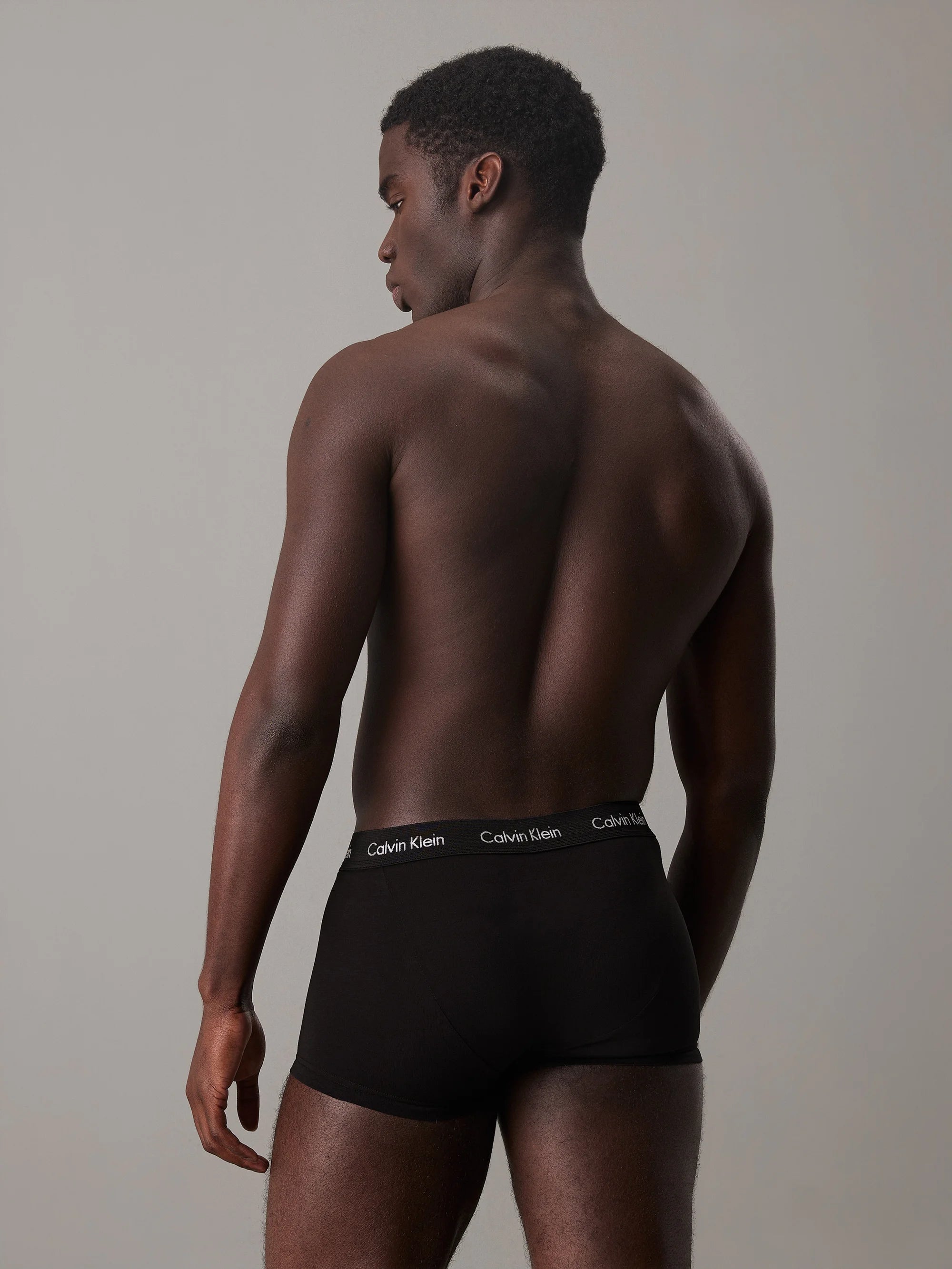 Calvin Klein Cotton Stretch Trunks – 3 Pack – All Black