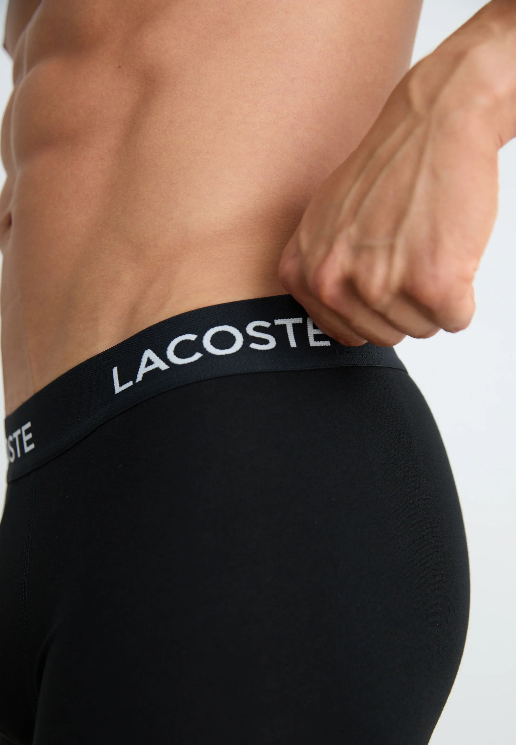 Boxer elasticizzati Lacoste da 7 pezzi: nero, bianco