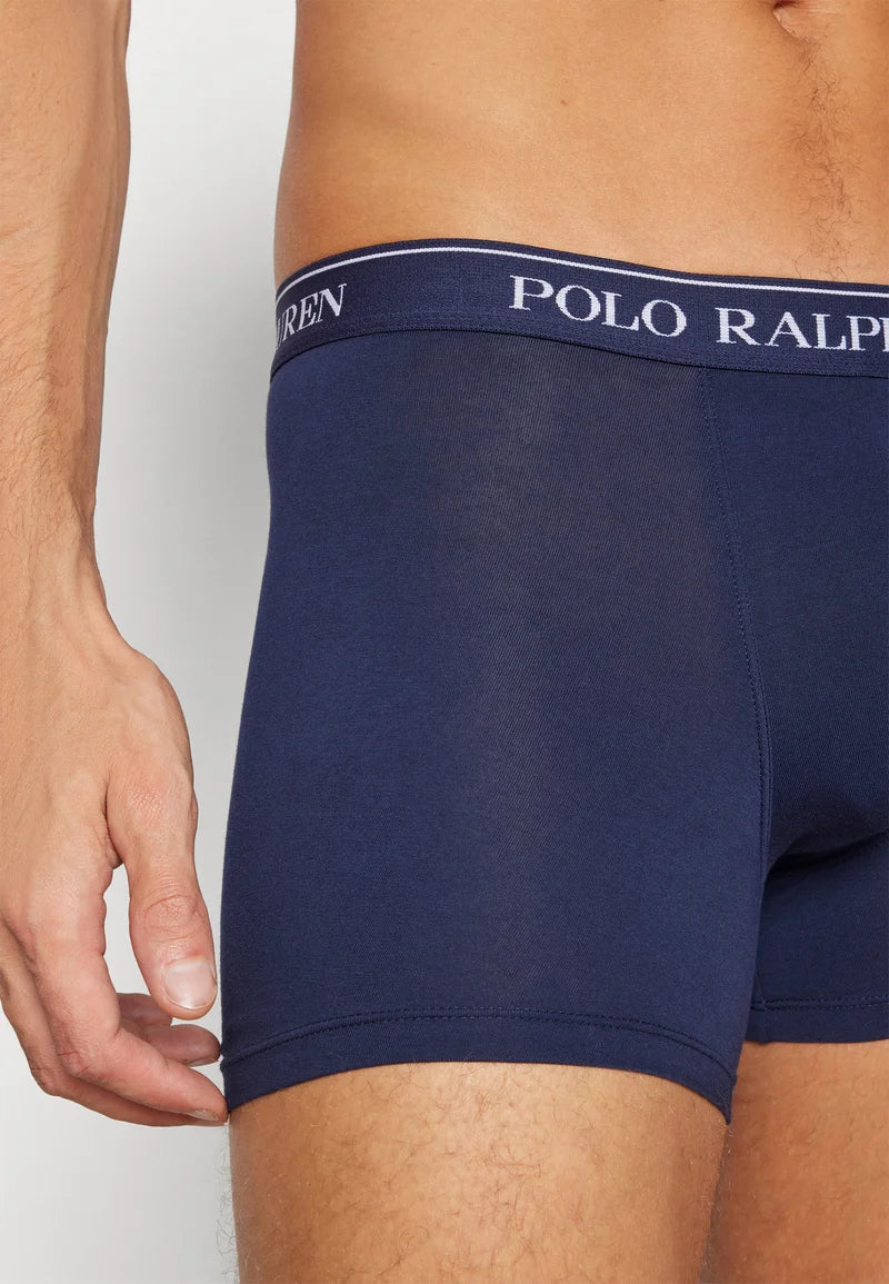 Polo Ralph Lauren Boxer en coton stretch – Lot de 3 – Rouge, Bleu marine