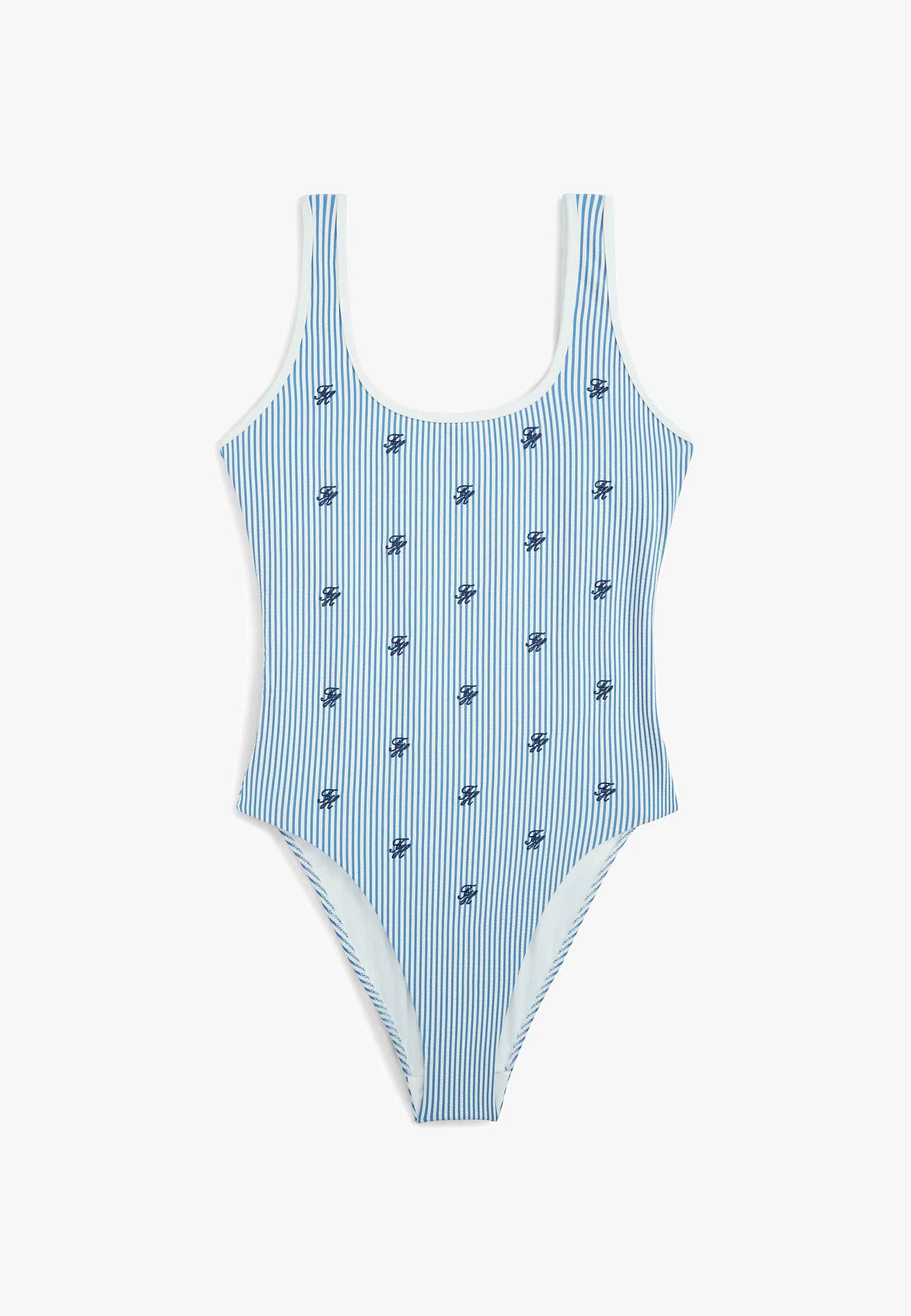 Maillot de bain Tommy Hilfiger avec logo brodé – Ithaca Scr Blue, Spell White